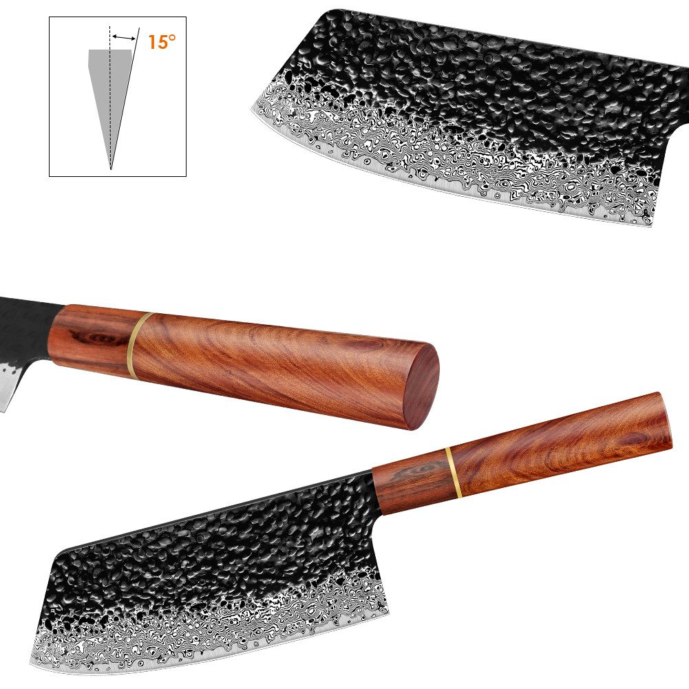 KingLux Hackmesser Damastmesser Hackmesser 67 Schichten Damaststahl Geschenk