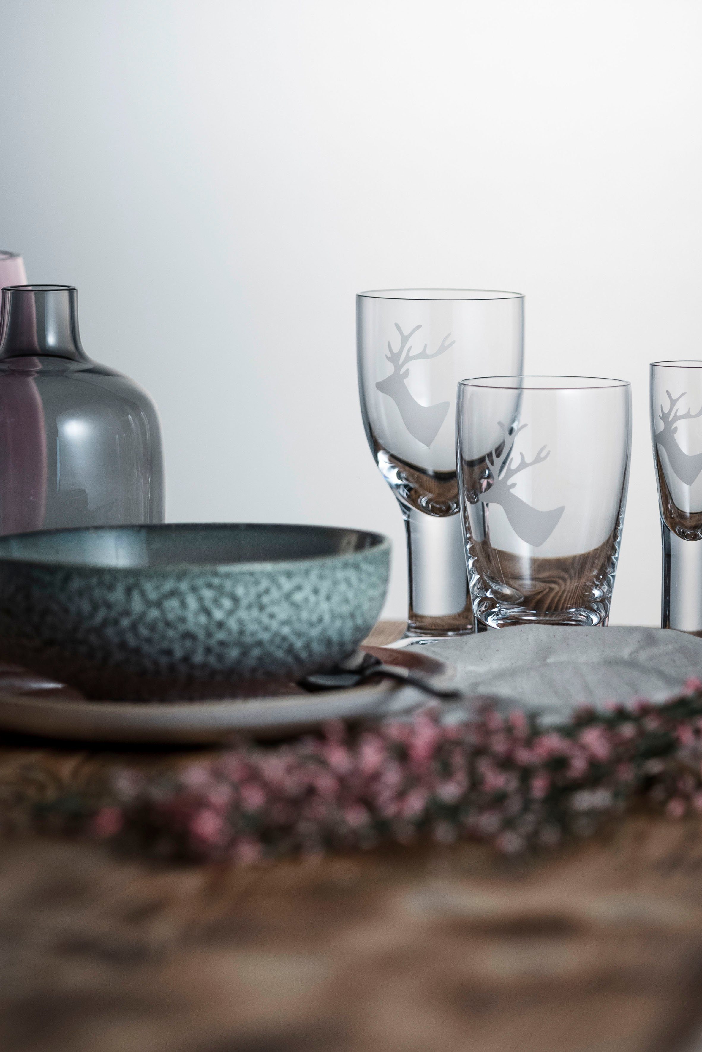 Eisch Germany Bierkrug CHALET, 1-tlg., Kristallglas, Hirschmotiv, mundgeblasen, 500 ml, Made in Germany