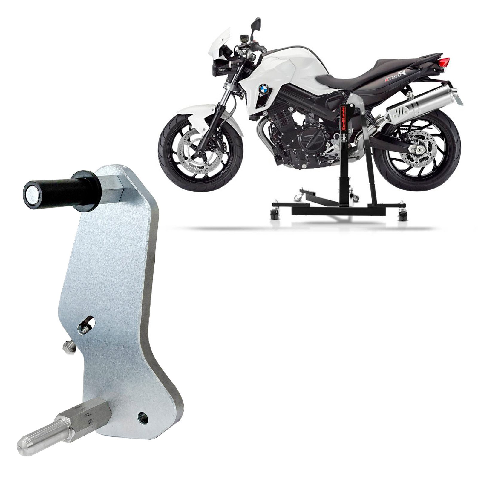 ConStands Motorradheber Adapterplatte für # Power Classic / Evo für BMW F 800 R 09-19