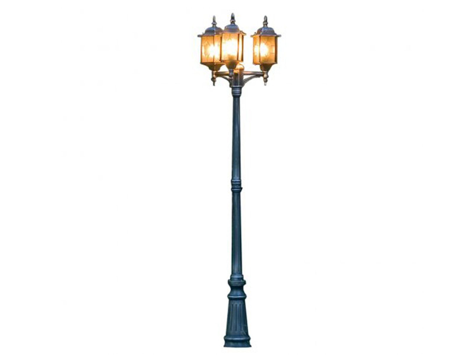 KONSTSMIDE LED Pollerleuchte, LED wechselbar, Warmweiß, Straßen-laterne, Mastleuchte Gartenlaterne, Wegbeleuchtung, H: 230cm