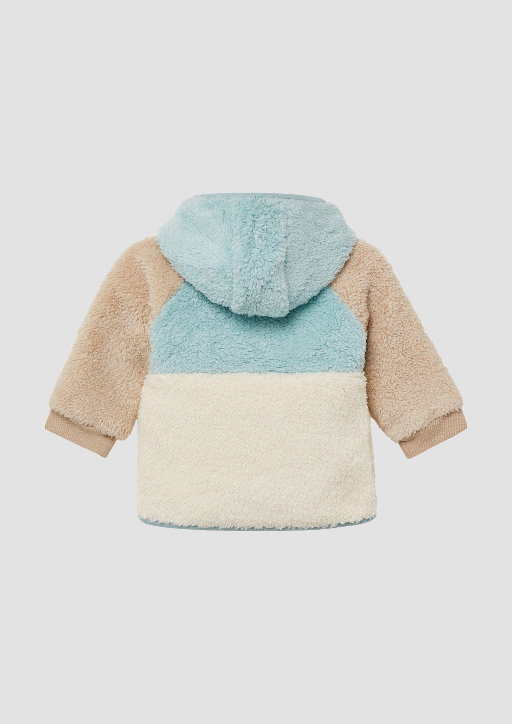 s.Oliver Funktionsjacke Outdoor-Jacke Unisex Jacke aus Teddyplüsch mit Jersey-Futter