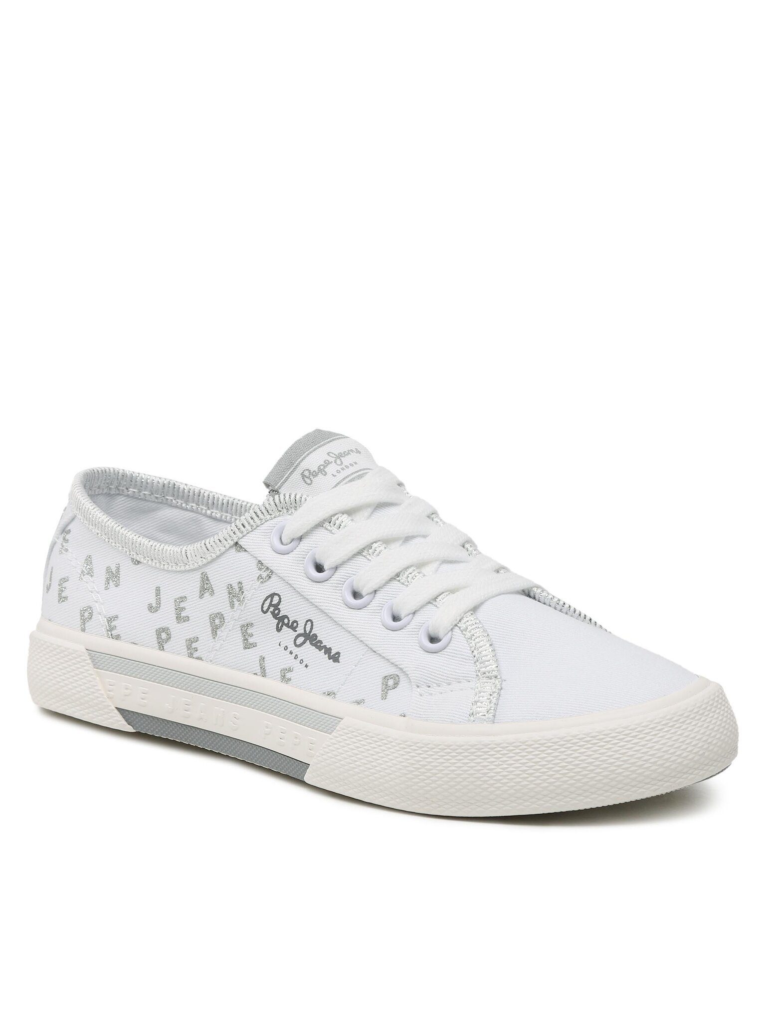 Pepe Jeans Sneakers aus Stoff Brady Shine G PGS30562 White 800 Sneaker
