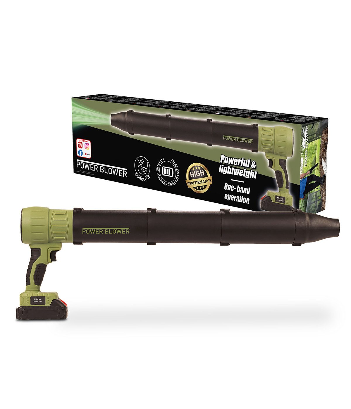 Genius Akku-Laubbläser Power Blower Laubgebläse, Akku, Luftstrom bis zu 120 günstig online kaufen