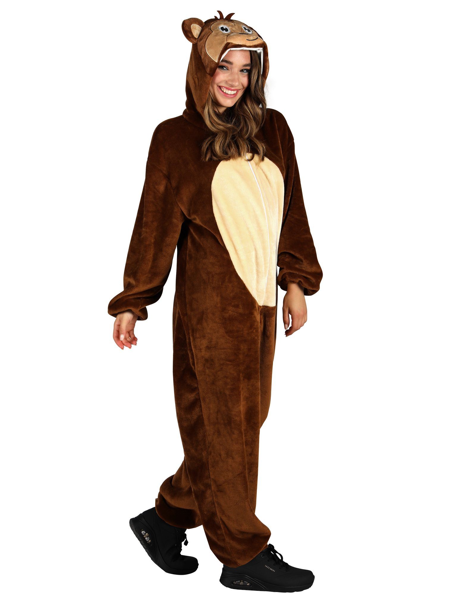thetru Kostüm Affe Kostümoverall - Onesie für Fasching Karneval, Kuschelige günstig online kaufen
