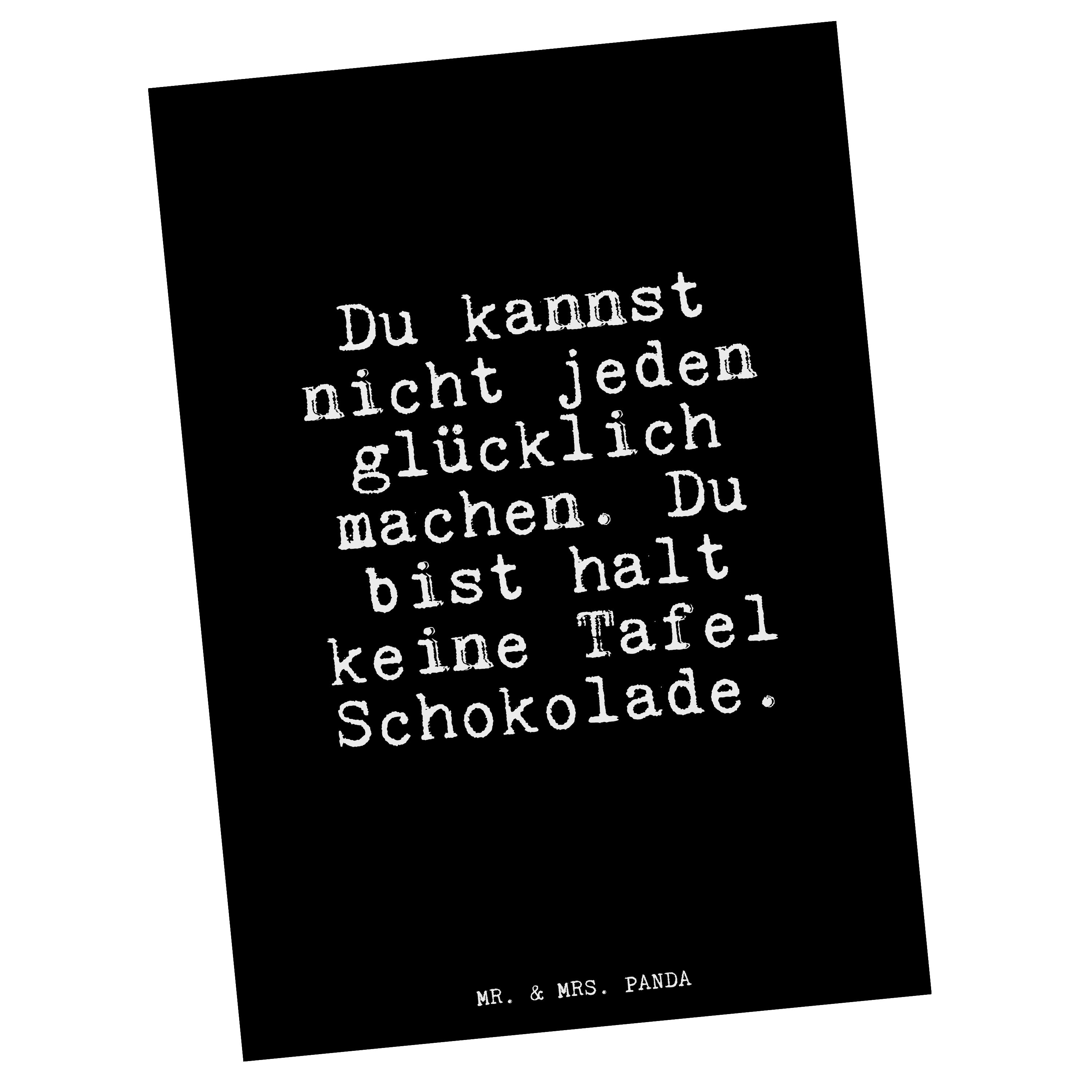 Mr. & Mrs. Panda Postkarte »Du kannst nicht jeden... Schwarz