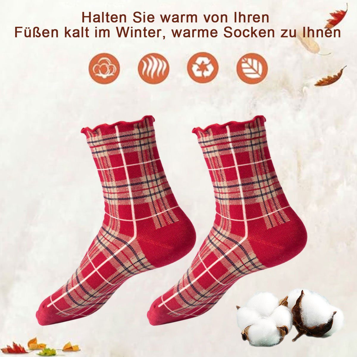 Komfort Rot Jormftte Freizeitsocken Socken Crew Sneaker Baumwolle Socken,Atmungsaktive Damen