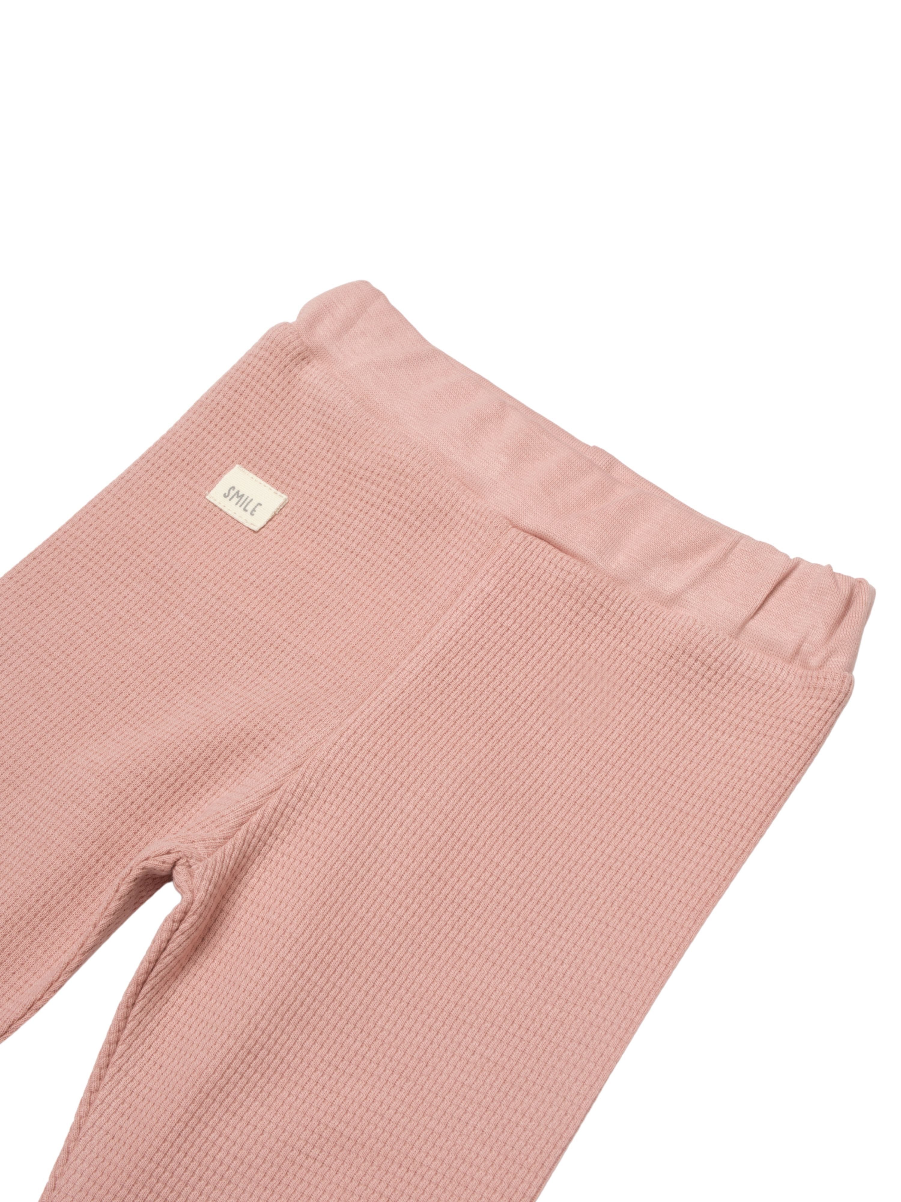 biorganic Funktionshose Baby Waffle Smile für Jungen und Mädchen Unisex Hose (1-tlg) Waffelmuster, Bio-Baumwolle, Größe 68 - 86