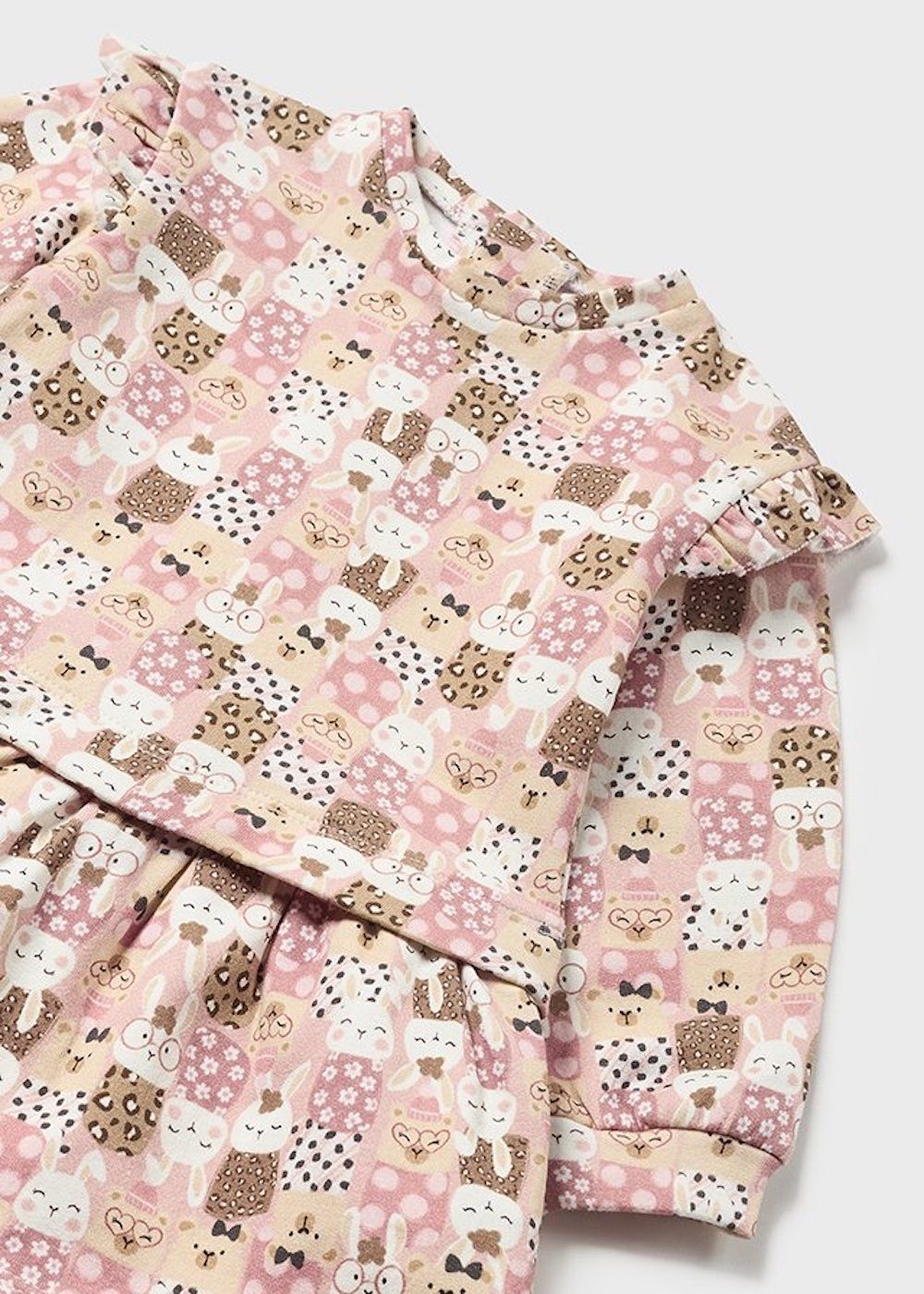 Rosé oder in Kleid Mayoral gemustert BCI Baumwolle Fuchsia Baby A-Linien-Kleid