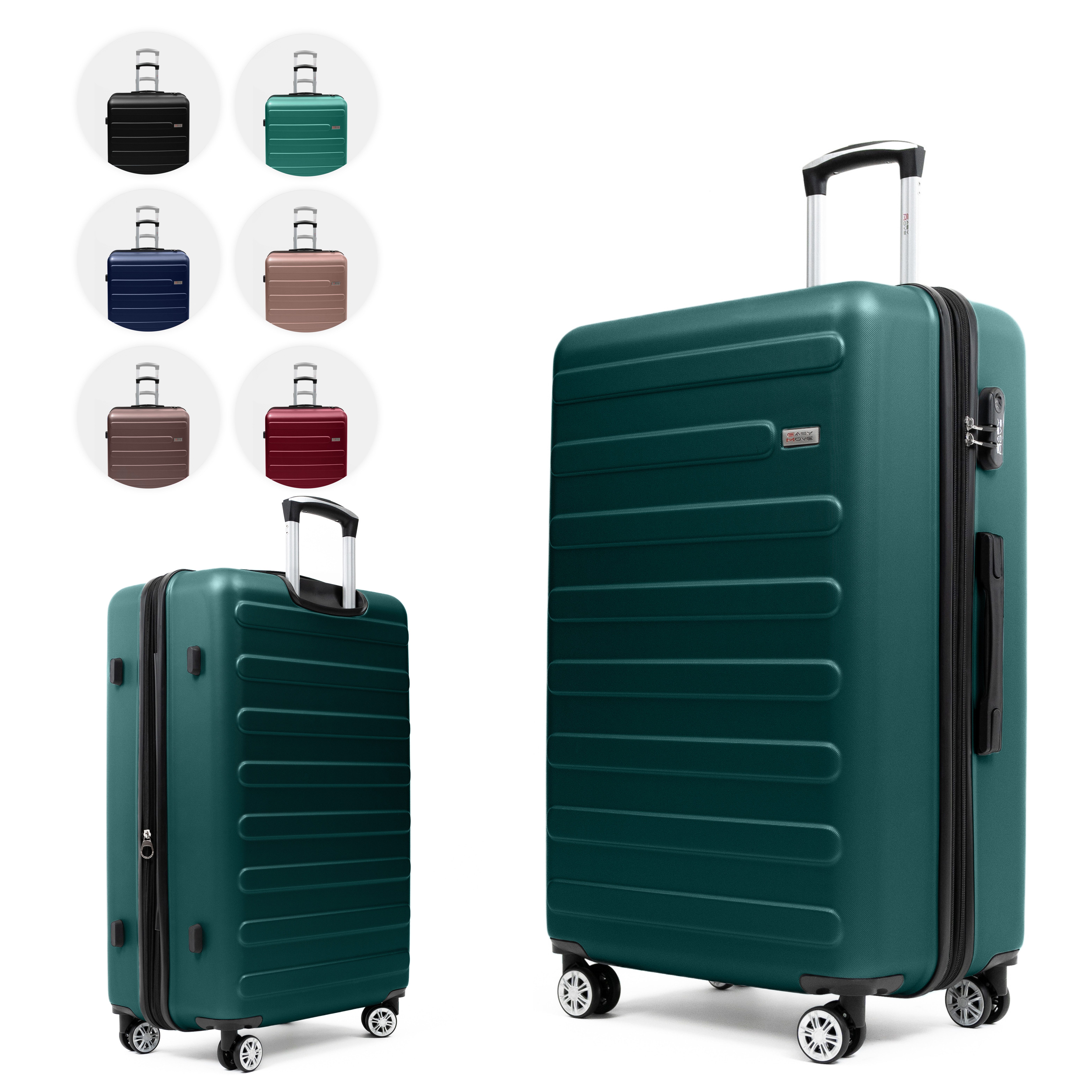 Easy Move Hartschalen-Trolley Leichter Rollkoffer Flair 088, 4 Rollen, Robu günstig online kaufen