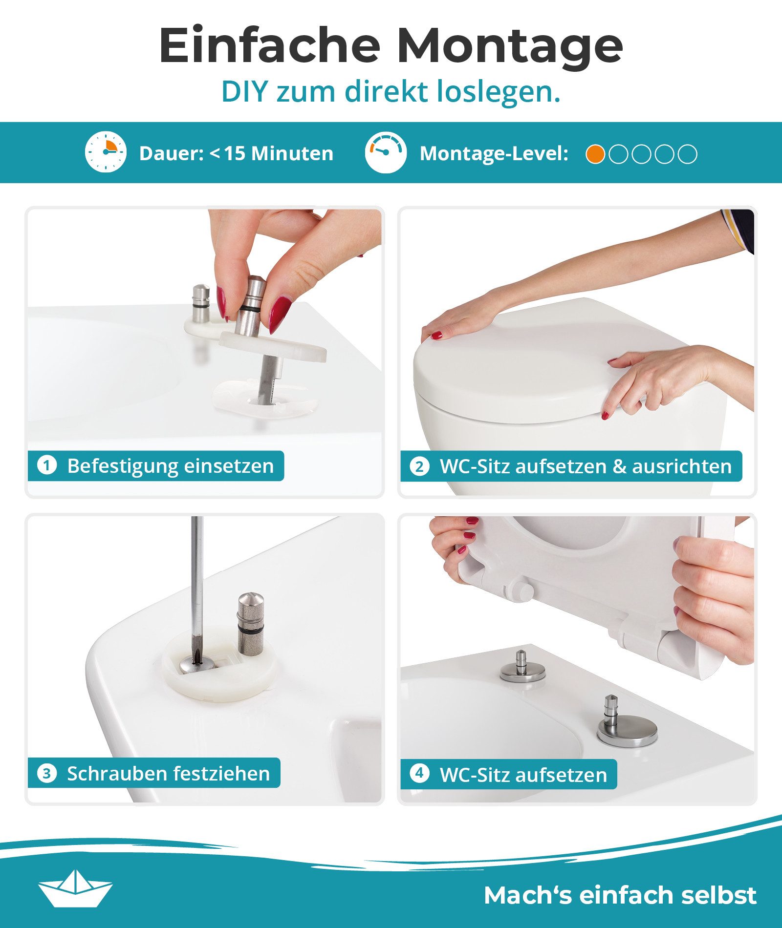 Calmwaters WC-Sitz Laufen Pro, VitrA S20 square & S50, Für Laufen Pro alt+neu, für VitrA S20 square+S50, SoftClose, 26LP6317