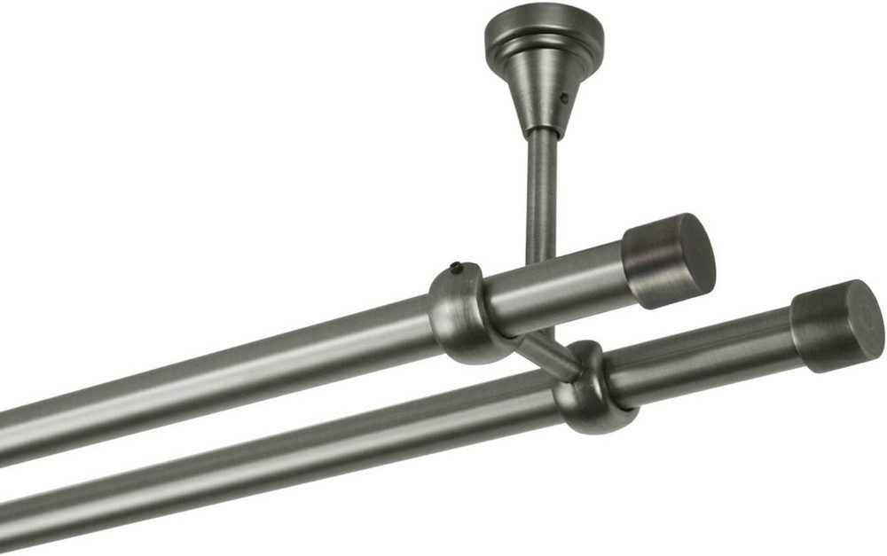 MDEKOR Gardinenstange Vorhangstange 19mm, 2-läufig, kürzbar, 2-läufig Decke günstig online kaufen