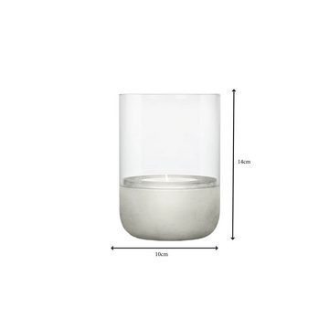 blomus Windlicht -Calma- Glas Kerzenhalter (Set, 3er Set), aus Glas mit Betonsockel