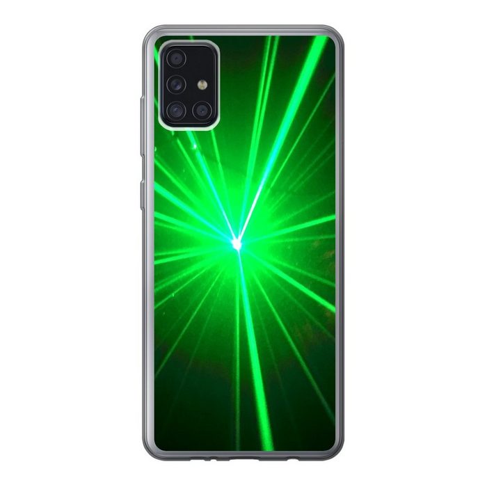 MuchoWow Handyhülle Grünes Glühen eines Laserlichts Handyhülle Samsung Galaxy A52 5G Smartphone-Bumper Print Handy