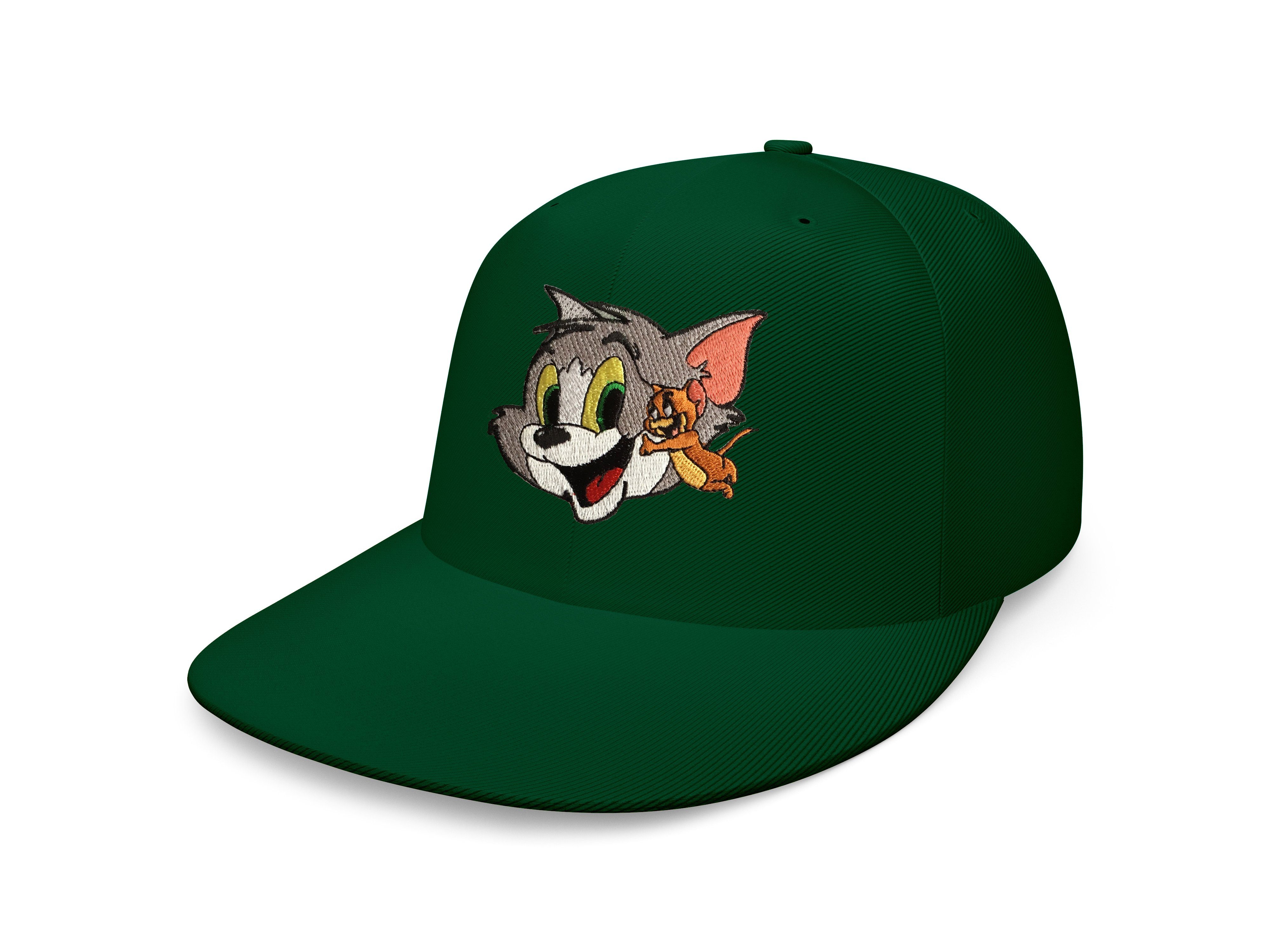Blondie & Brownie Snapback Cap Unisex Erwachsene Tom Jerry Stick Patch Katze Maus Cartoon One Size