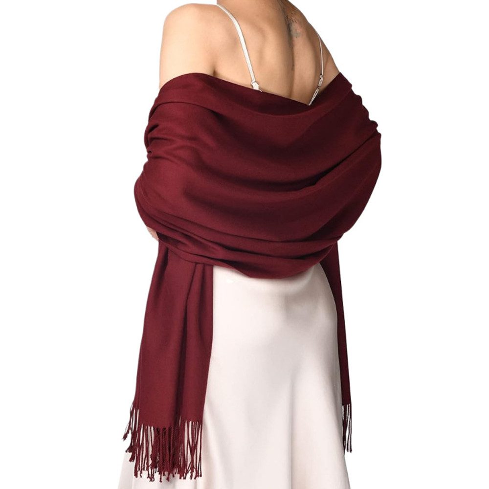 Zaewry Modeschal Hochzeit Stola für Abendkleider mit Quasten leichter Damenschal, Weich Wraps Fransen Schals Für alle Jahreszeiten