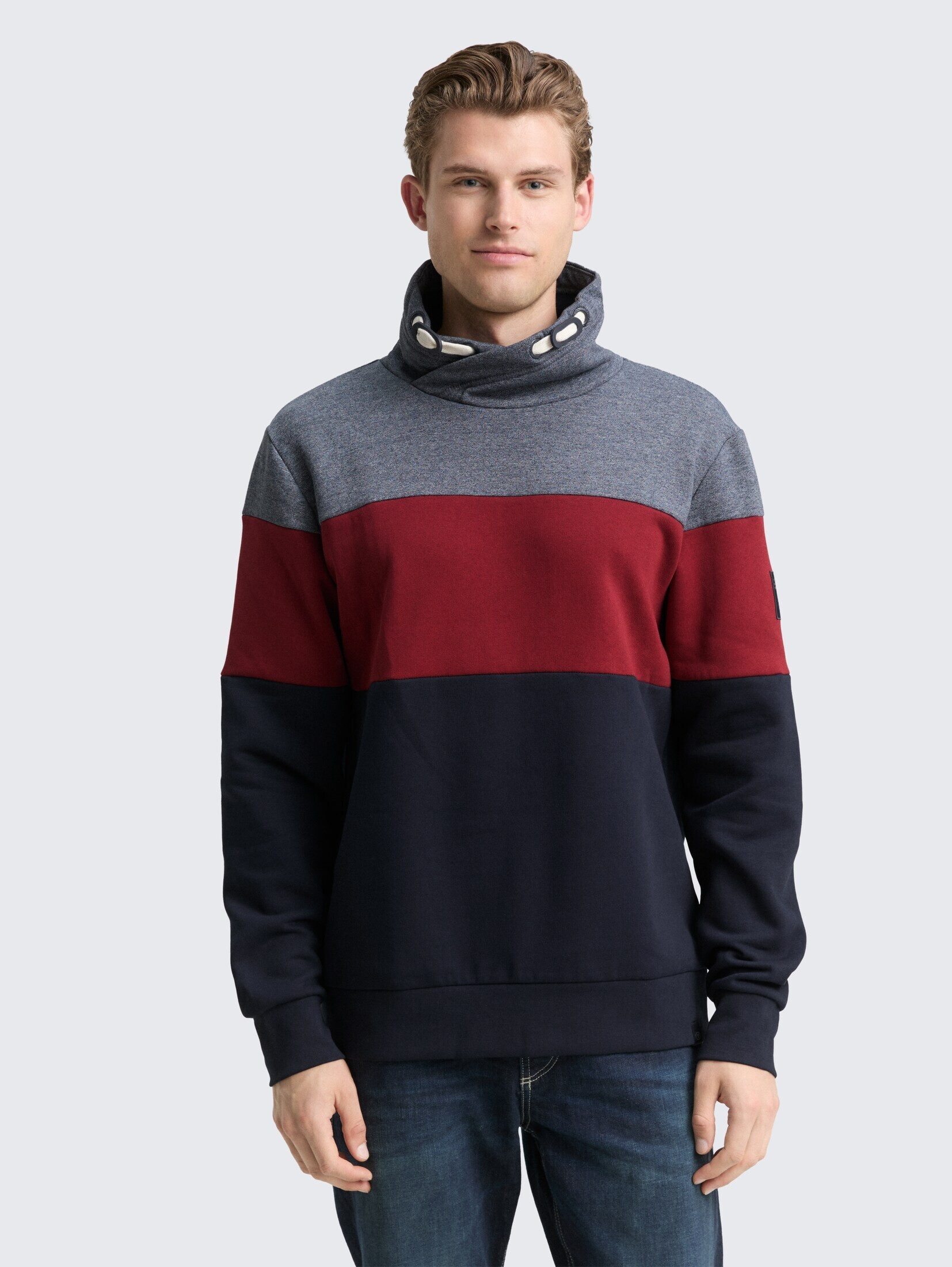 TOM TAILOR Sweatshirt Strick & Sweatshirts Snood Sweatshirt mit Colour Bloc günstig online kaufen