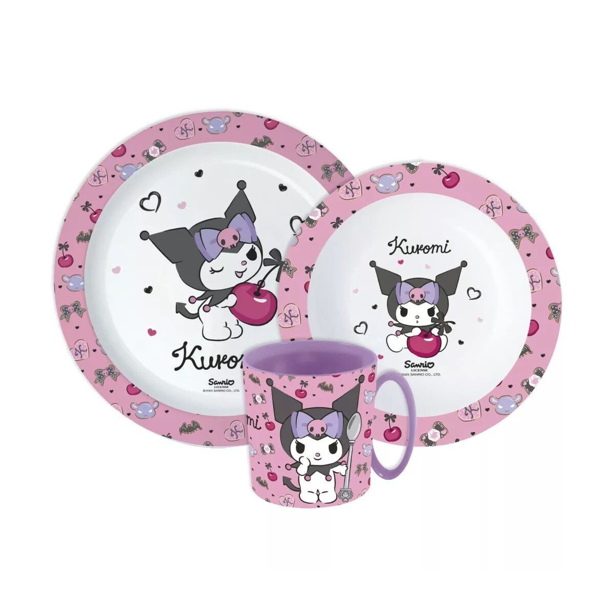 Hello Kitty Kindergeschirr-Set Hello Kitty Kuromi Essgeschirr, Set