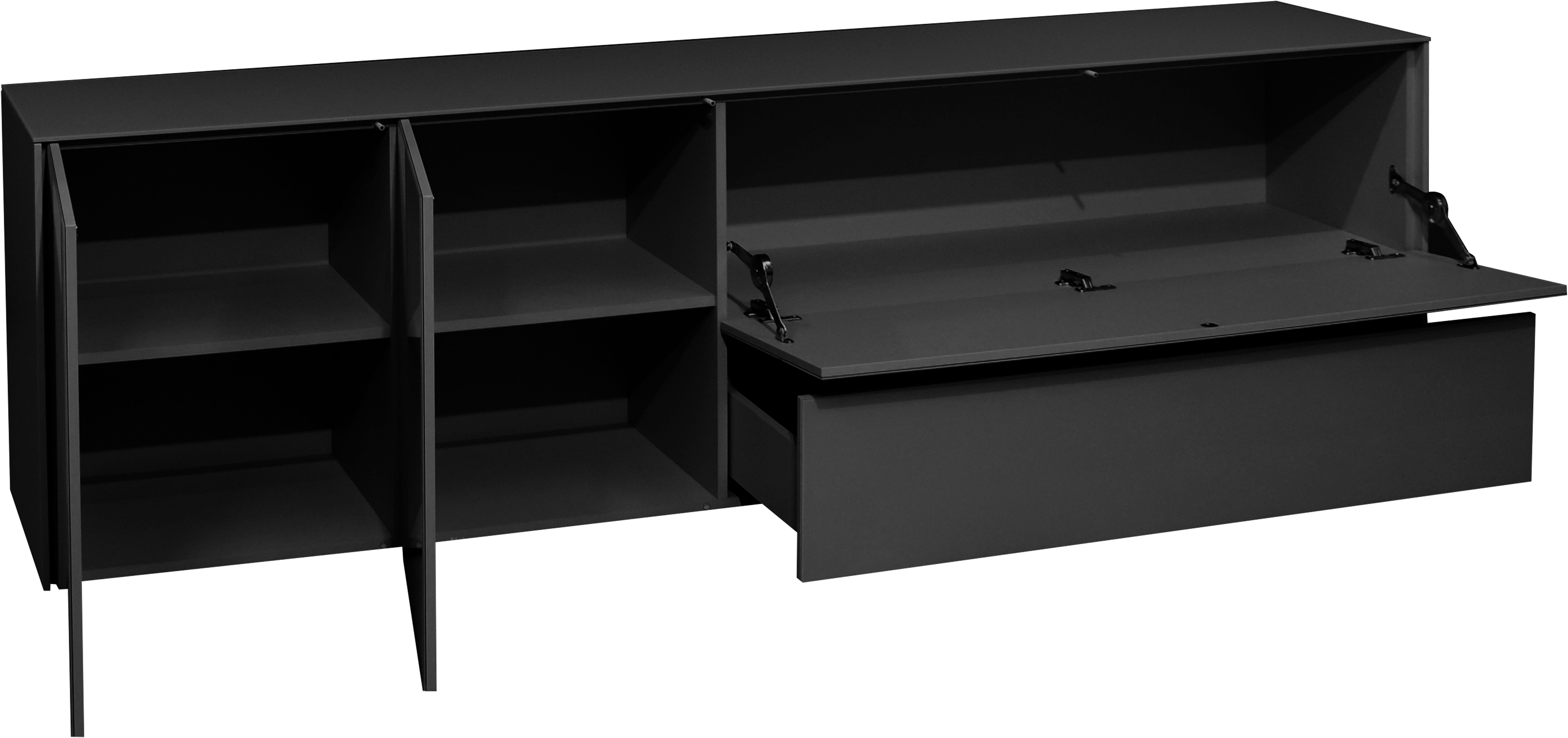 Mäusbacher Lowboard Imola TOPSELLER! (OTTOs Choice), Lowboard mit Glasfront und Glasoberplatte