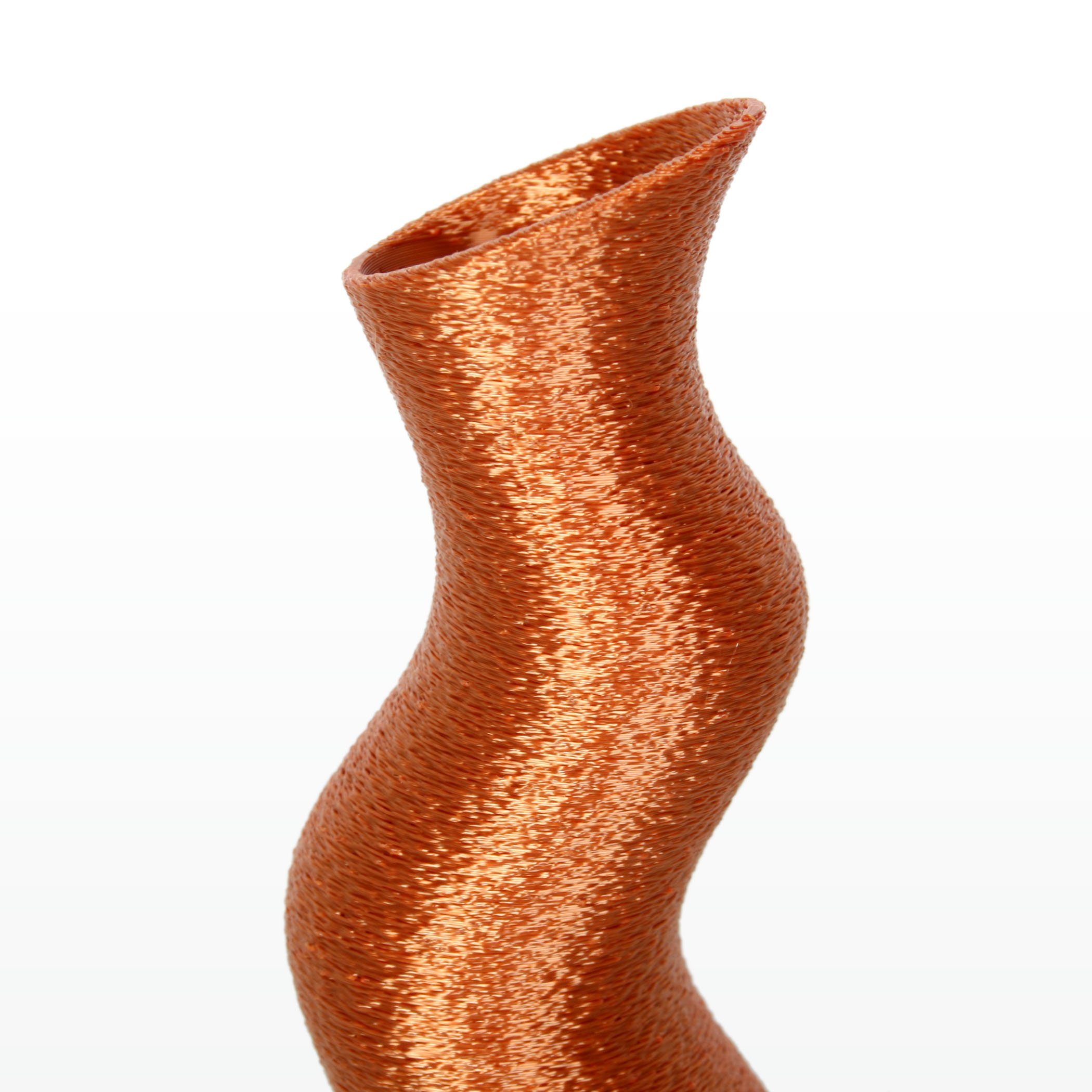 & Kreative – Dekorative aus wasserdicht Designer Rohstoffen; Bio-Kunststoff, Vase bruchsicher nachwachsenden Bronze Dekovase Feder aus Blumenvase