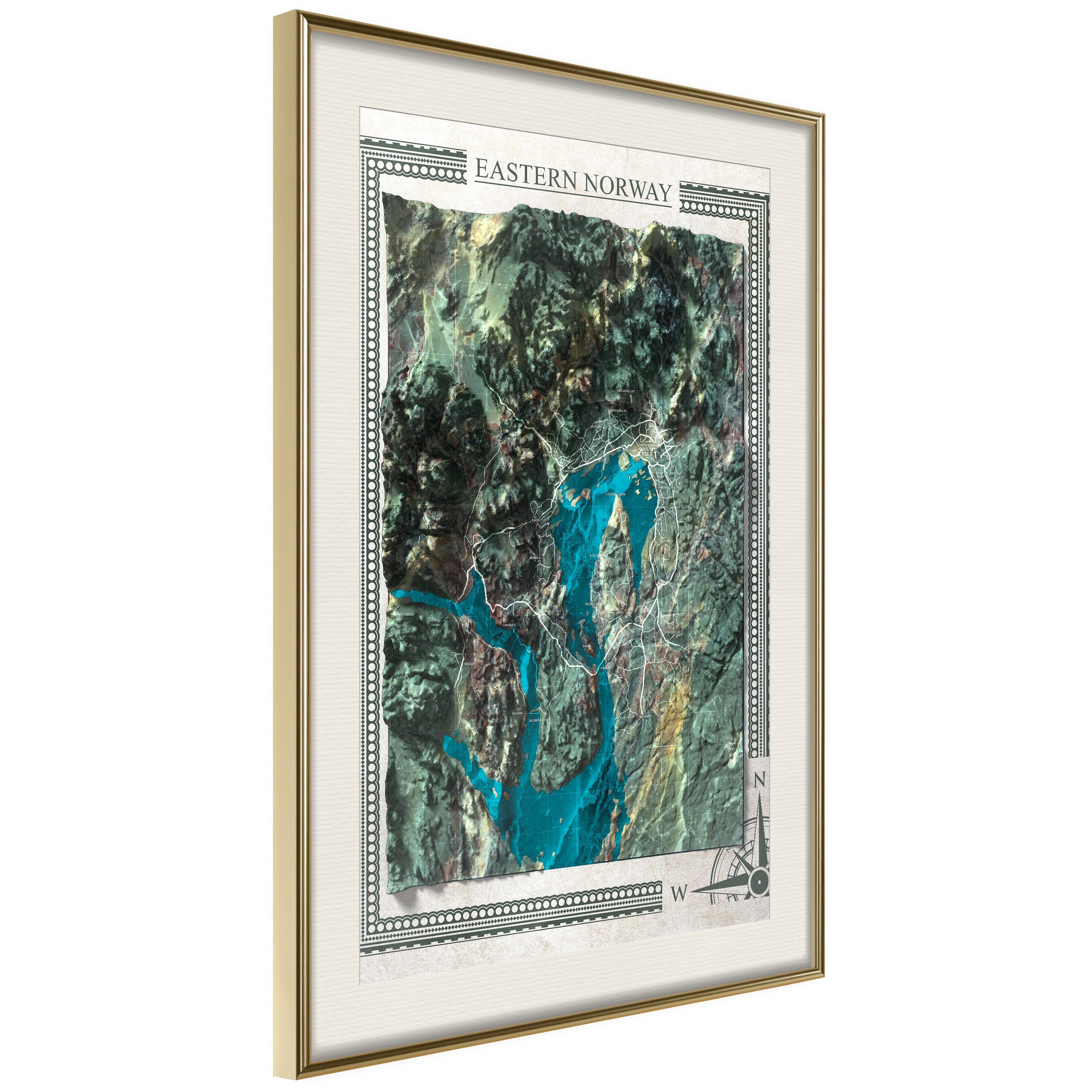 Poster Isometric Map: Eastern Norway []