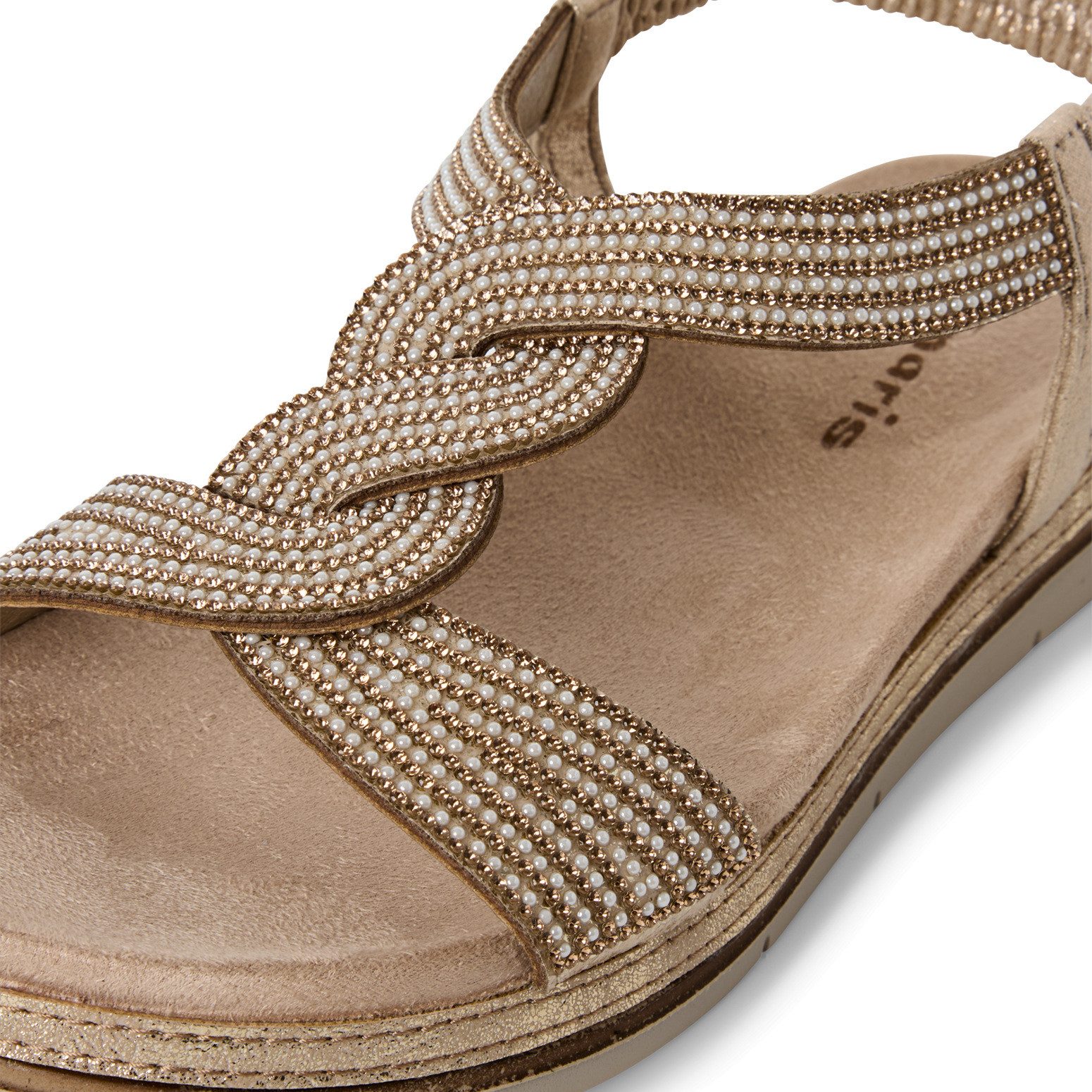 Tamaris Keilsandalette, Riemchensandale mit Zierperlen und günstig online kaufen