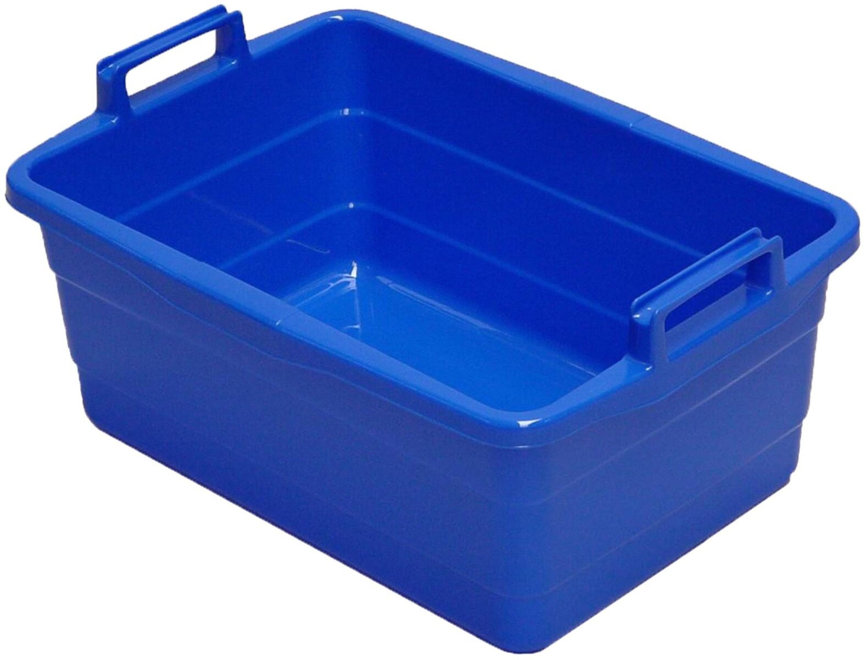 Lockweiler Wäschewanne Lockweiler Wäschewanne Eckig 26L – Blau mit Hochstehenden Griffen
