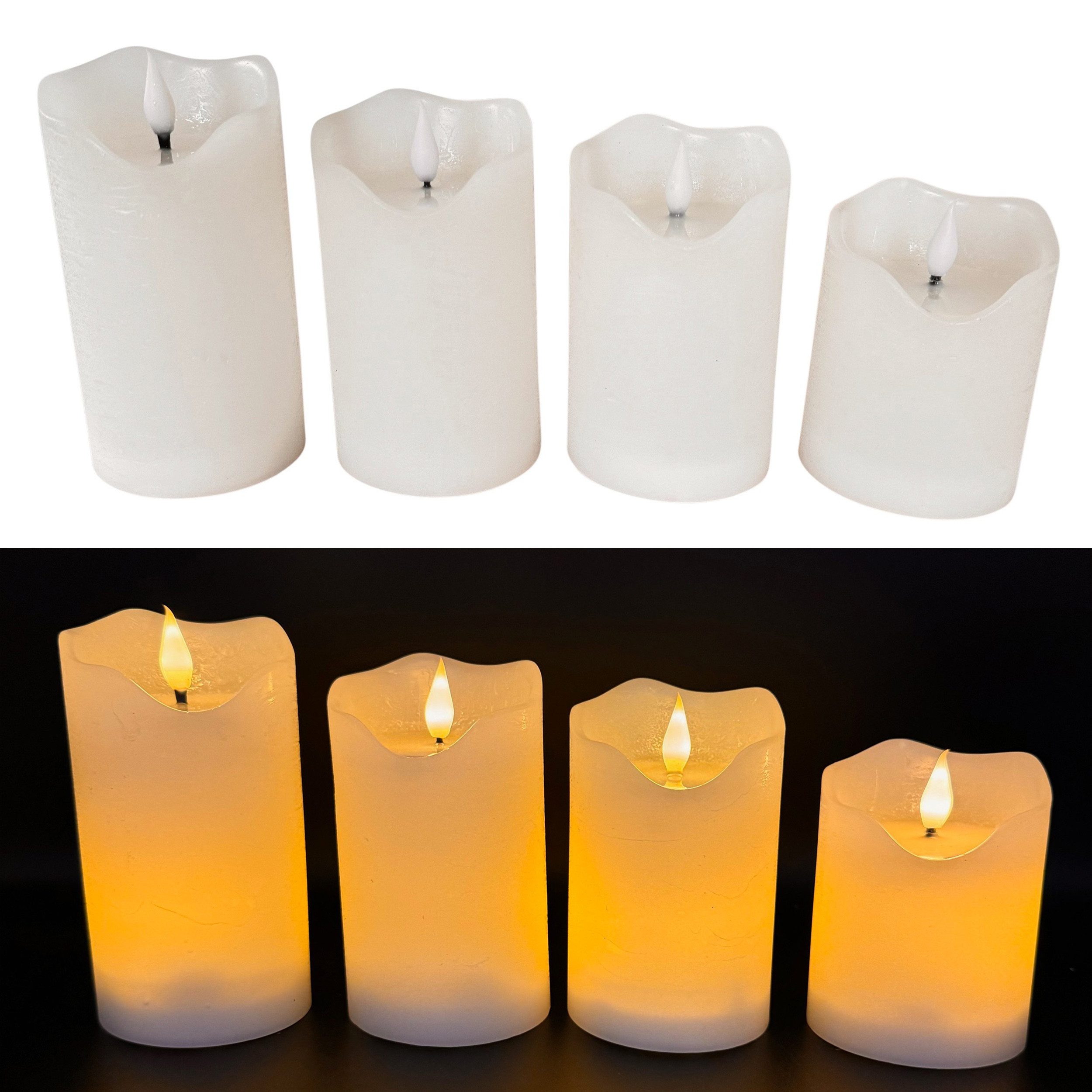 Online-Fuchs LED-Kerze - 4 LED Kerzen im Set mit Dimmer, Timer und Fernbedi günstig online kaufen