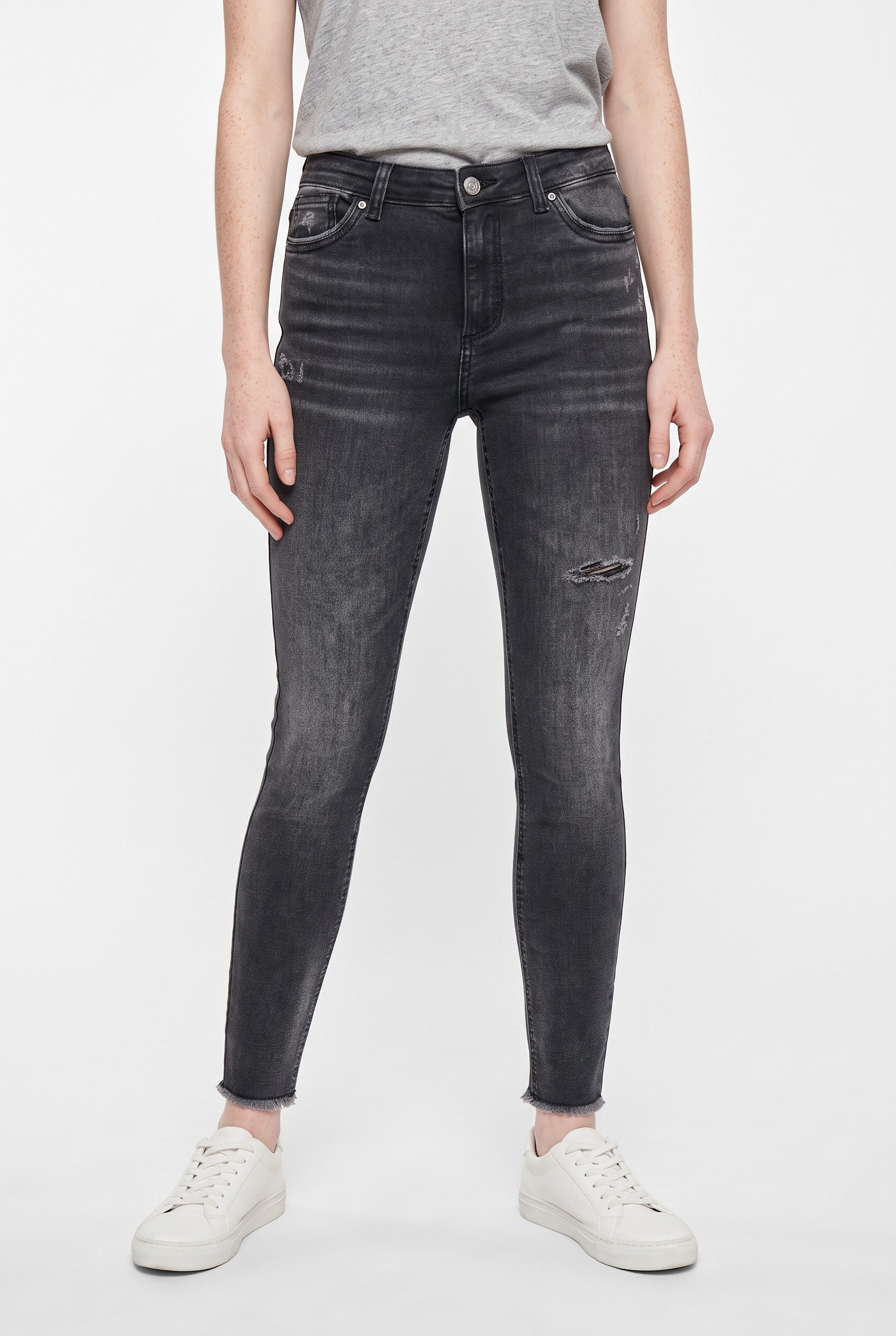 ONLY Skinny-fit-Jeans ONLWAUW MW SK ANK RW DNM Baumwollmischung, mid waist