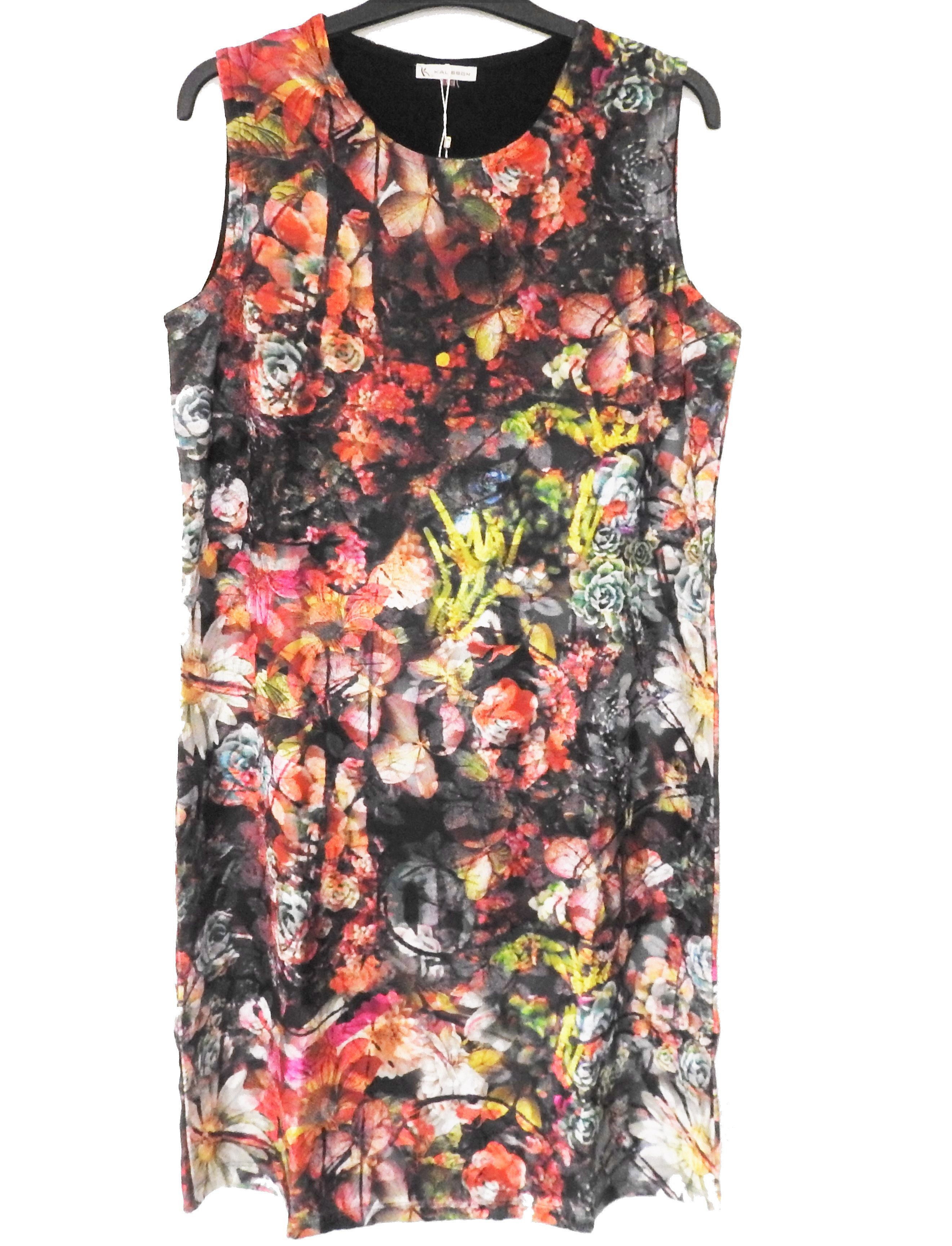 Kalisson Midikleid Blumenschau Mit Samt