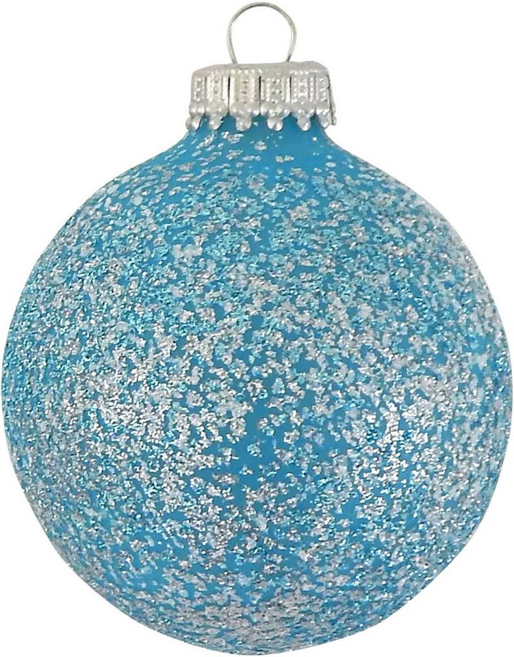 Krebs Glas Lauscha Weihnachtsbaumkugel CBK80457, Weihnachtsdeko,  Christbaumschmuck, Christbaumkugeln Glas (4 St)