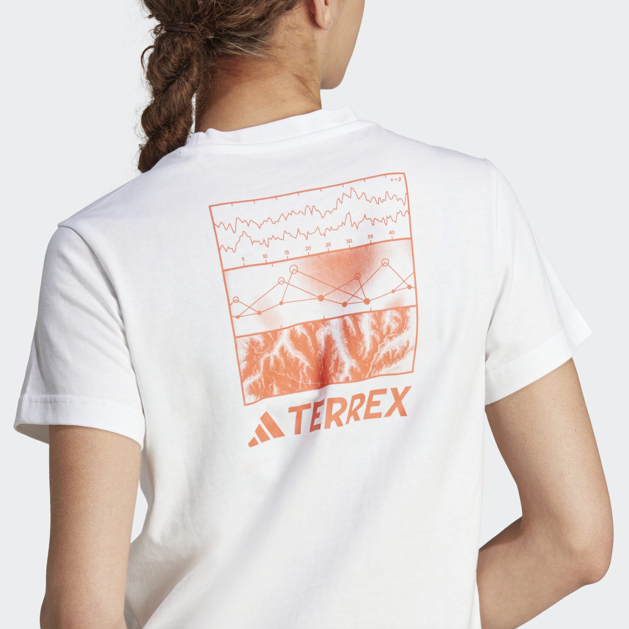 TERREX T-SHIRT GRAPHIC adidas ALTITUDE TERREX Funktionsshirt White