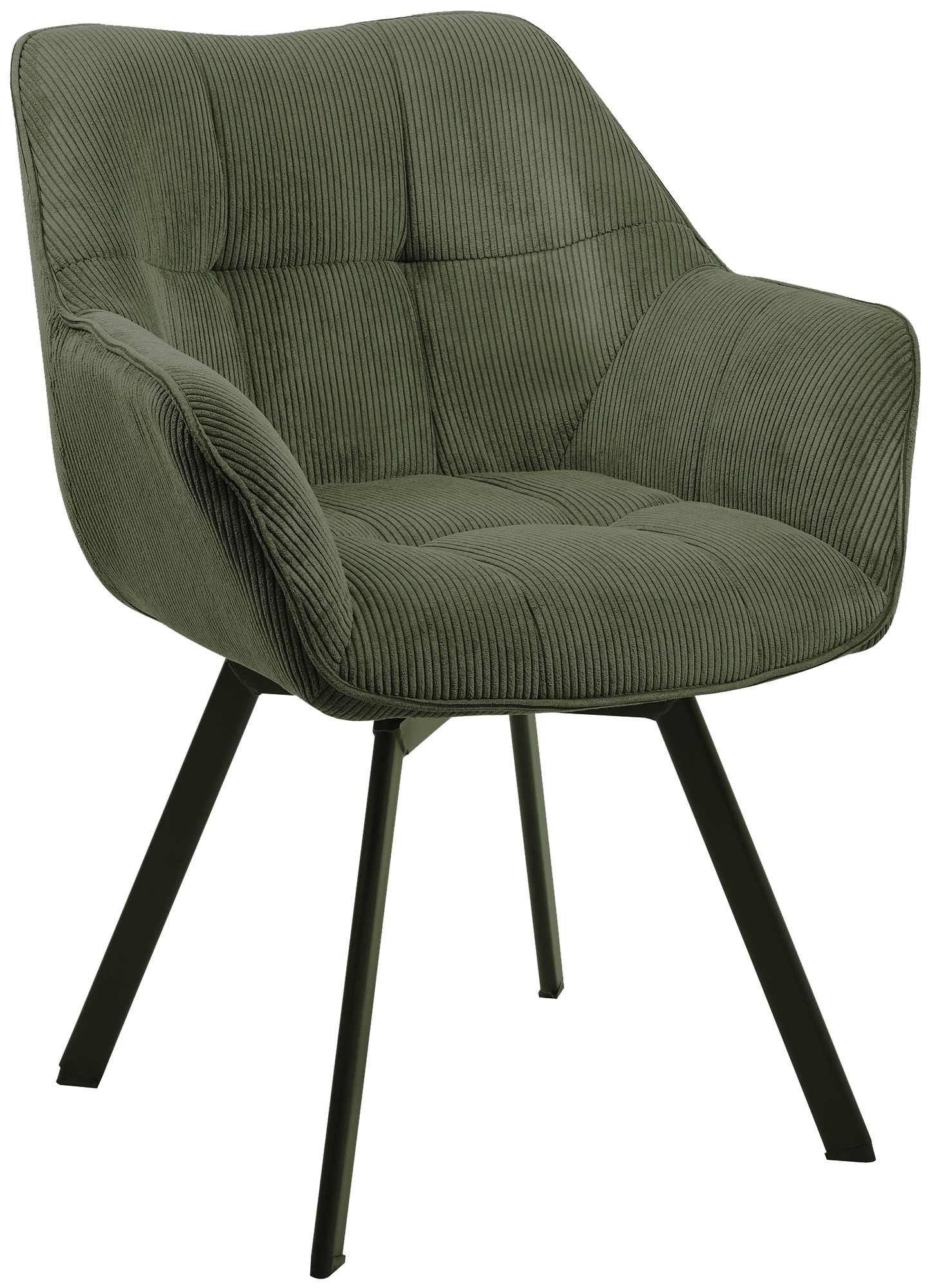 CLP Esszimmerstuhl Jordi, mit Cord-Bezug und Metallgestell günstig online kaufen