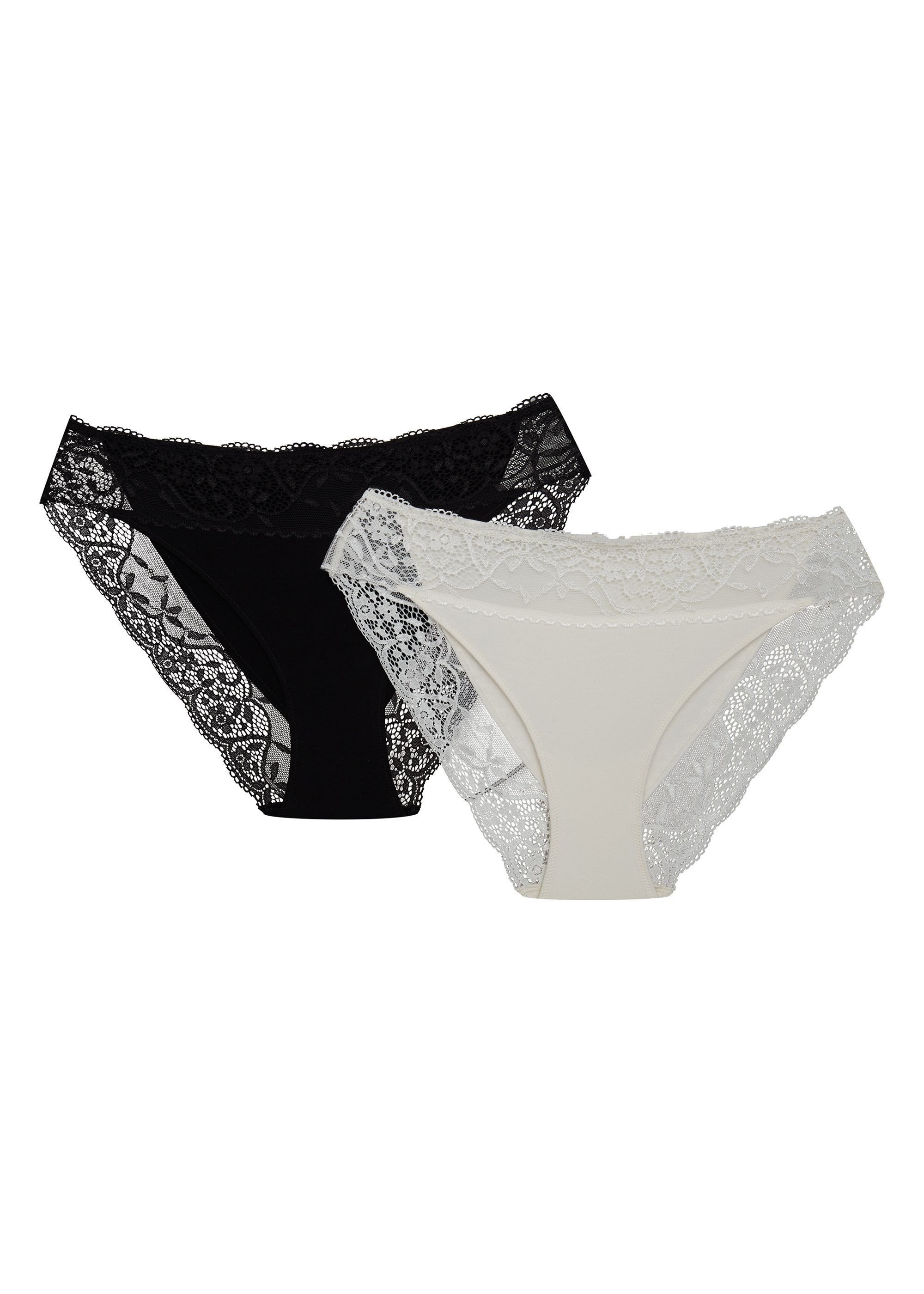 ESOTIQ Brasilslip Brasil Slip Patri im 2er Pack, hohe Leibhöhe, Baumwoll Jersey (2er-Pack)