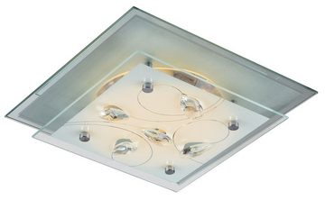 etc-shop LED Deckenleuchte, LED-Leuchtmittel fest verbaut, Warmweiß, LED Deckenleuchte Modern Wohnzimmerlampe Kristall Deckenlampe