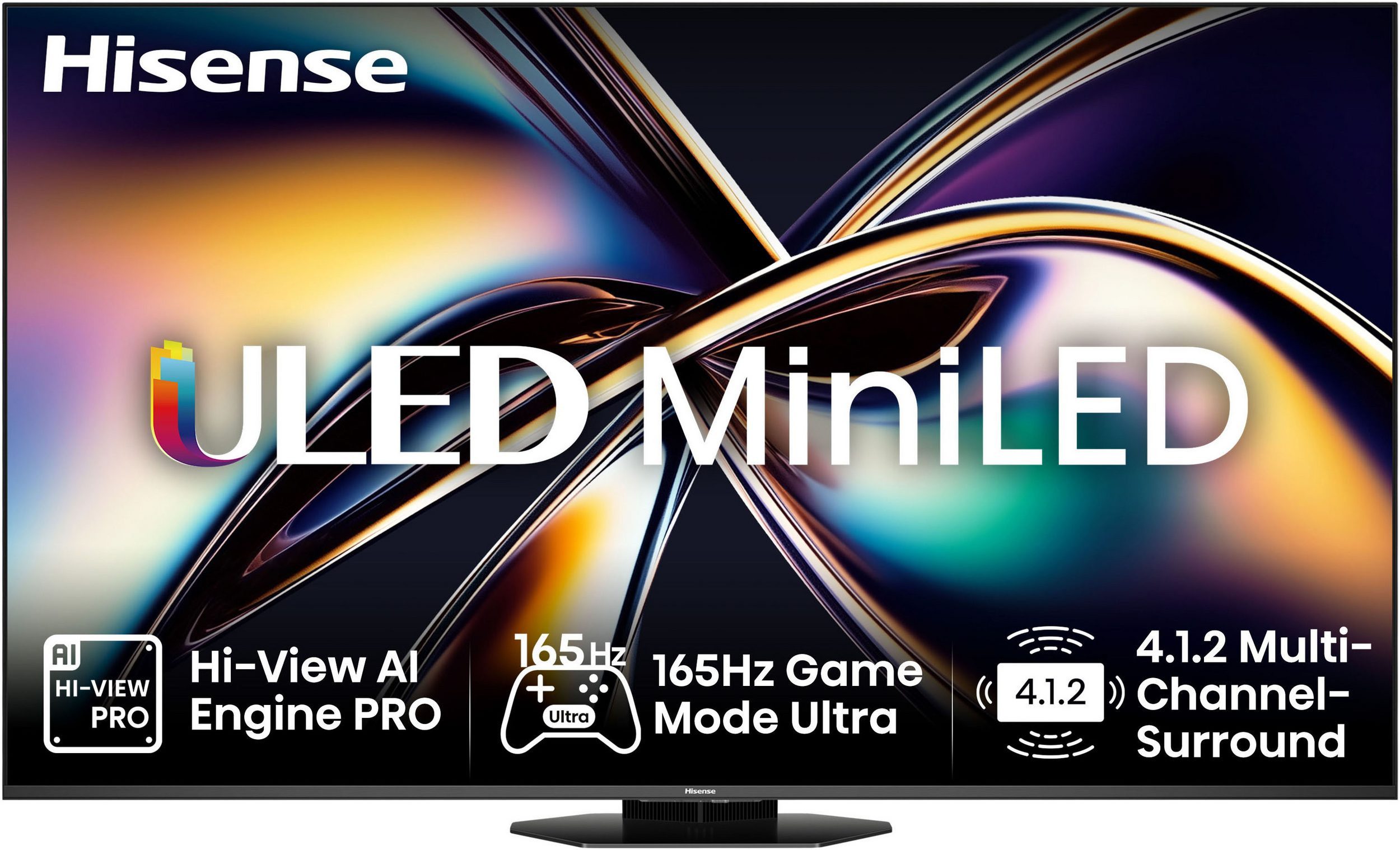Hisense 65U8Q QLED-Fernseher (164 cm/65 Zoll, 4K Ultra HD, Smart TV)