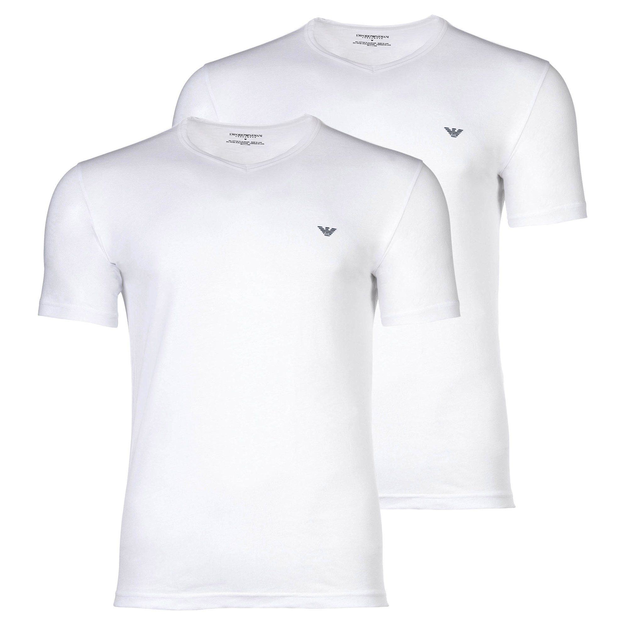 Emporio Armani T-Shirt Herren T-Shirt 2er Pack Baumwolle CORE LOGOBAND (Packung, 2er Pack)