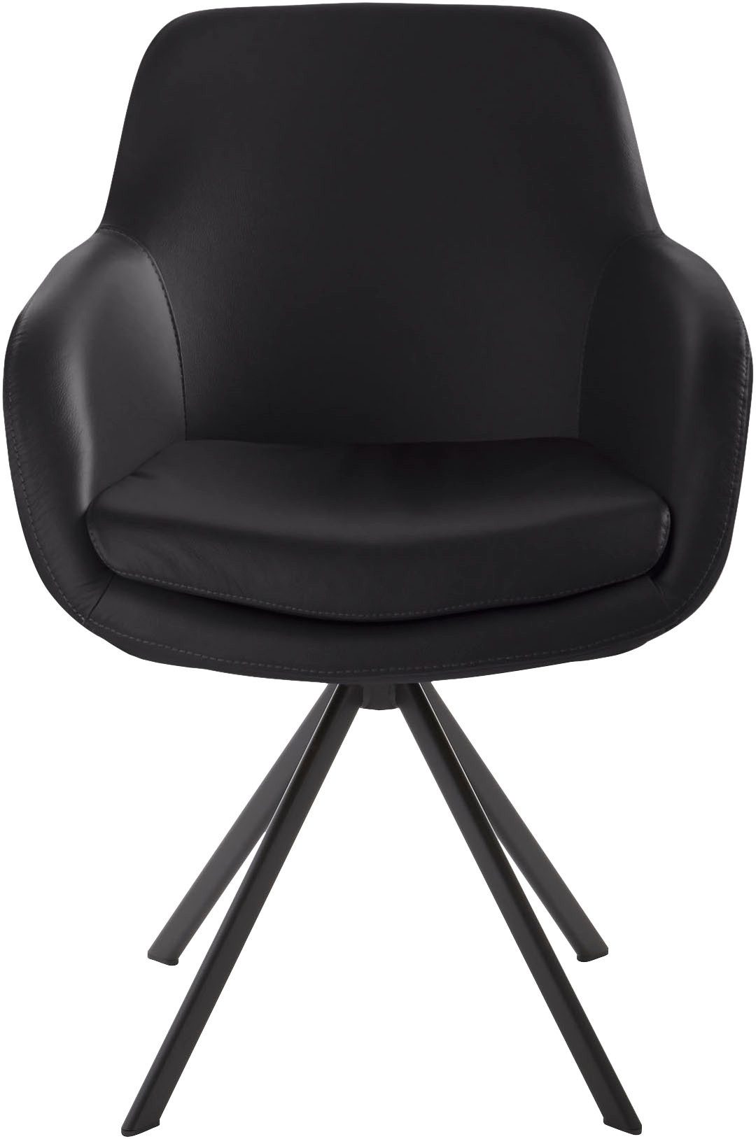 Musterring Esszimmerstuhl Tavia (Set, 2 St), Stativgestell Eisen schwarz, Drehfunktion optional, diverse Farben