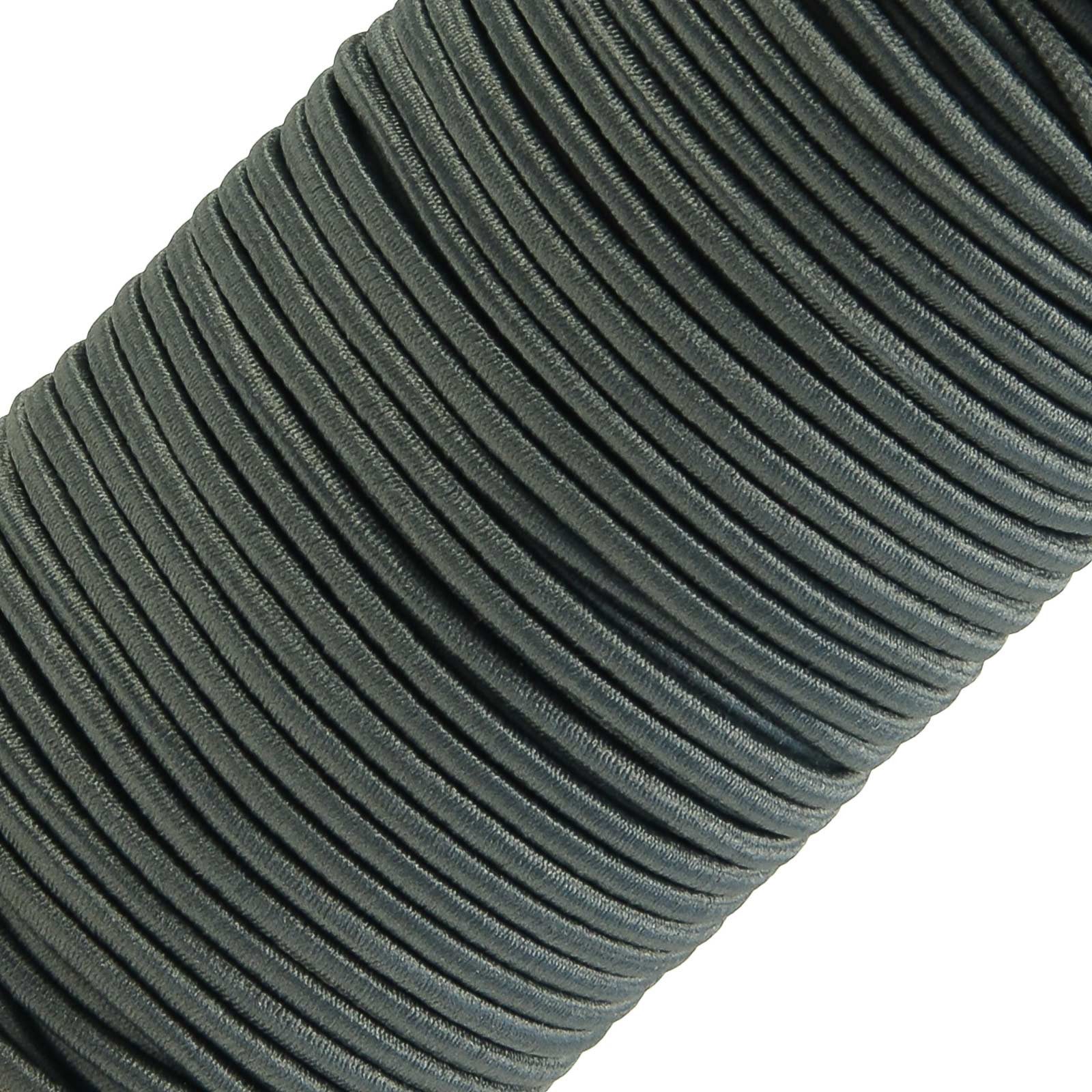 maDDma Gummiband 50m Gummikordel 3mm Hutgummi Nähzubehör 27 Farben elastisches Band, eisengrau