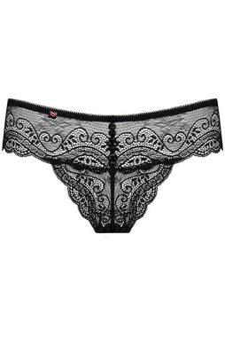 Obsessive String String Miamor schwarz mit Spitze Thong mit Blumenmuster (einzel, 1-St)