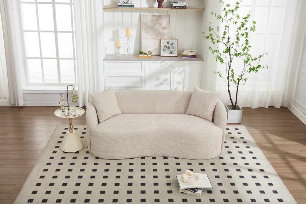 riess-ambiente 2-Sitzer ELEMENTAL 180 cm champagner beige – Sofa, Bouclébez günstig online kaufen