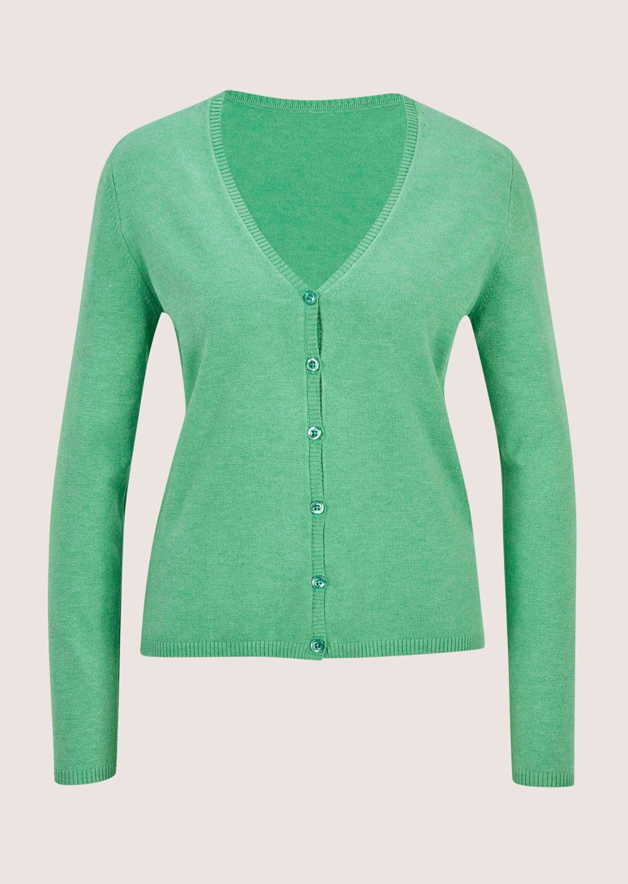 MADELEINE Strickjacke Langarm Jacke im Feinstrick mit V-Ausschnitt Elegante, dünne Jacke mit Knopfverschluss, aus Modal
