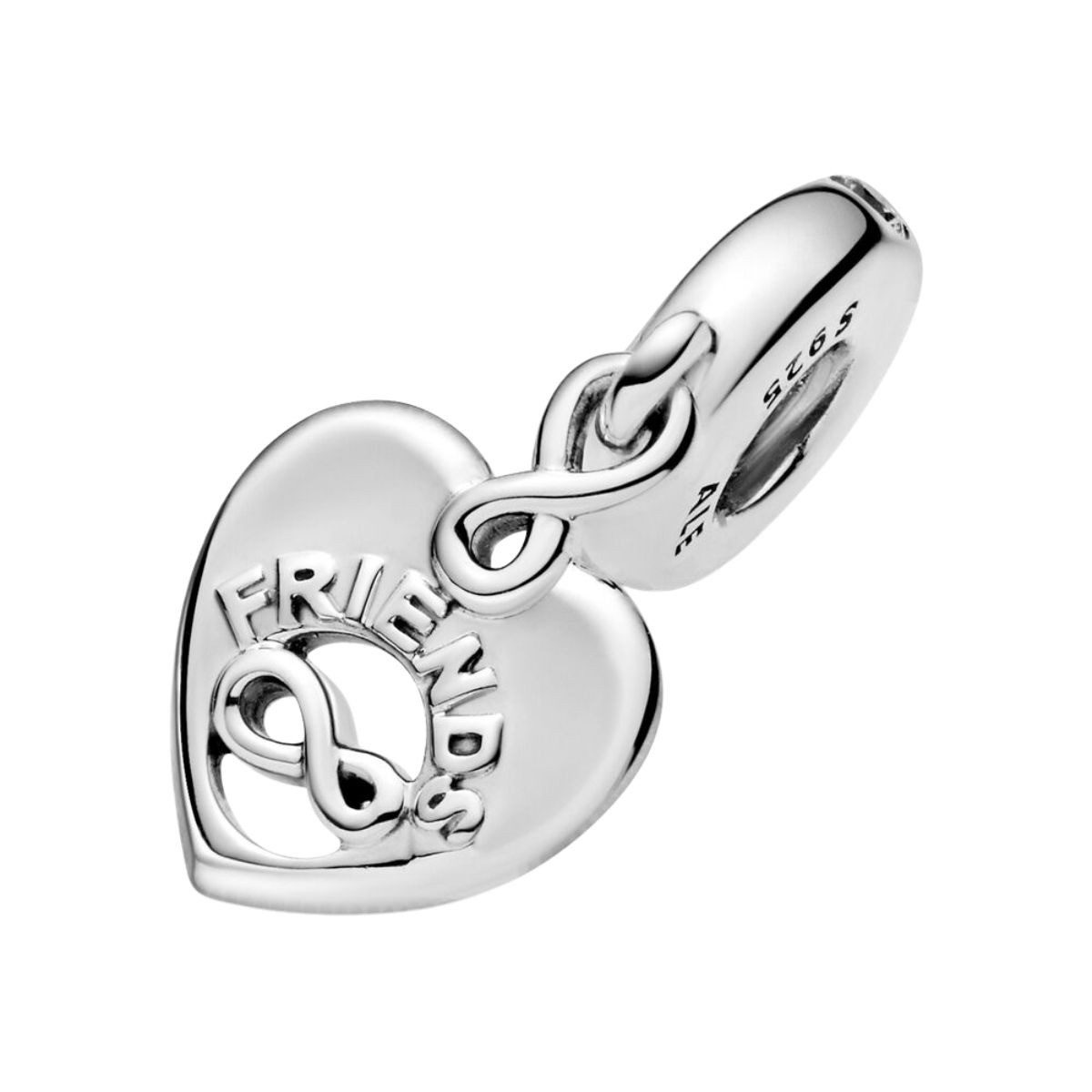 Pandora Charm-Einhänger Pandora 799294C01 Charm-Anhänger Freunde für Immer Herz Silber