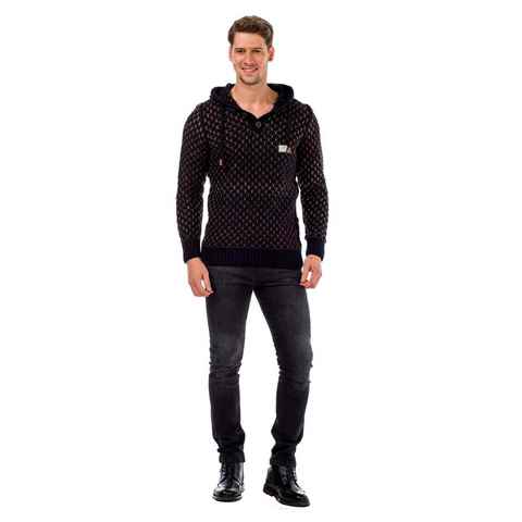 Cipo & Baxx Kapuzensweatshirt mit coolem Muster