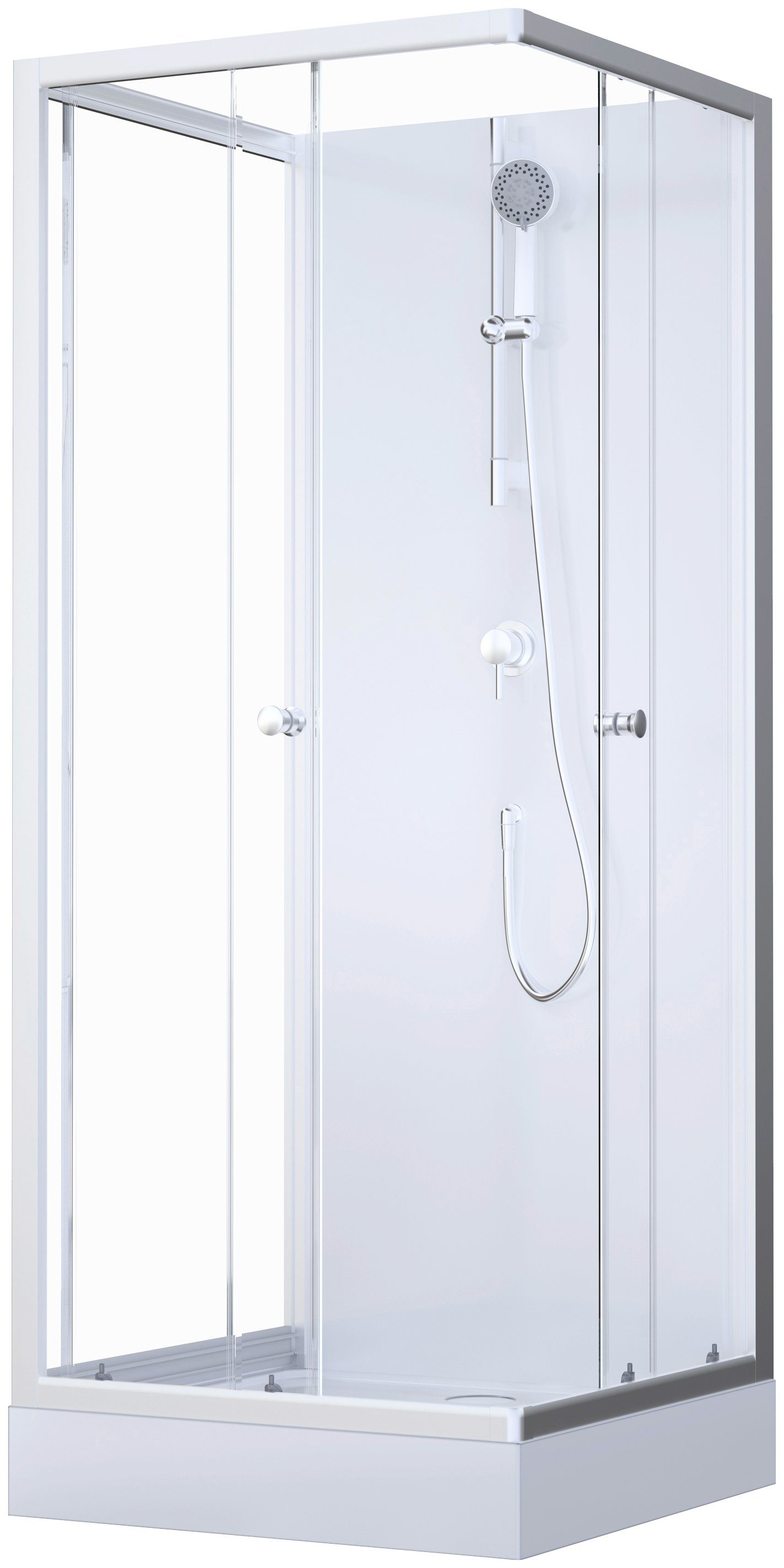 Marwell Komplettdusche White Dream, BxT: 80x80 cm, Einscheibensicherheitsglas, inkl. Armaturen