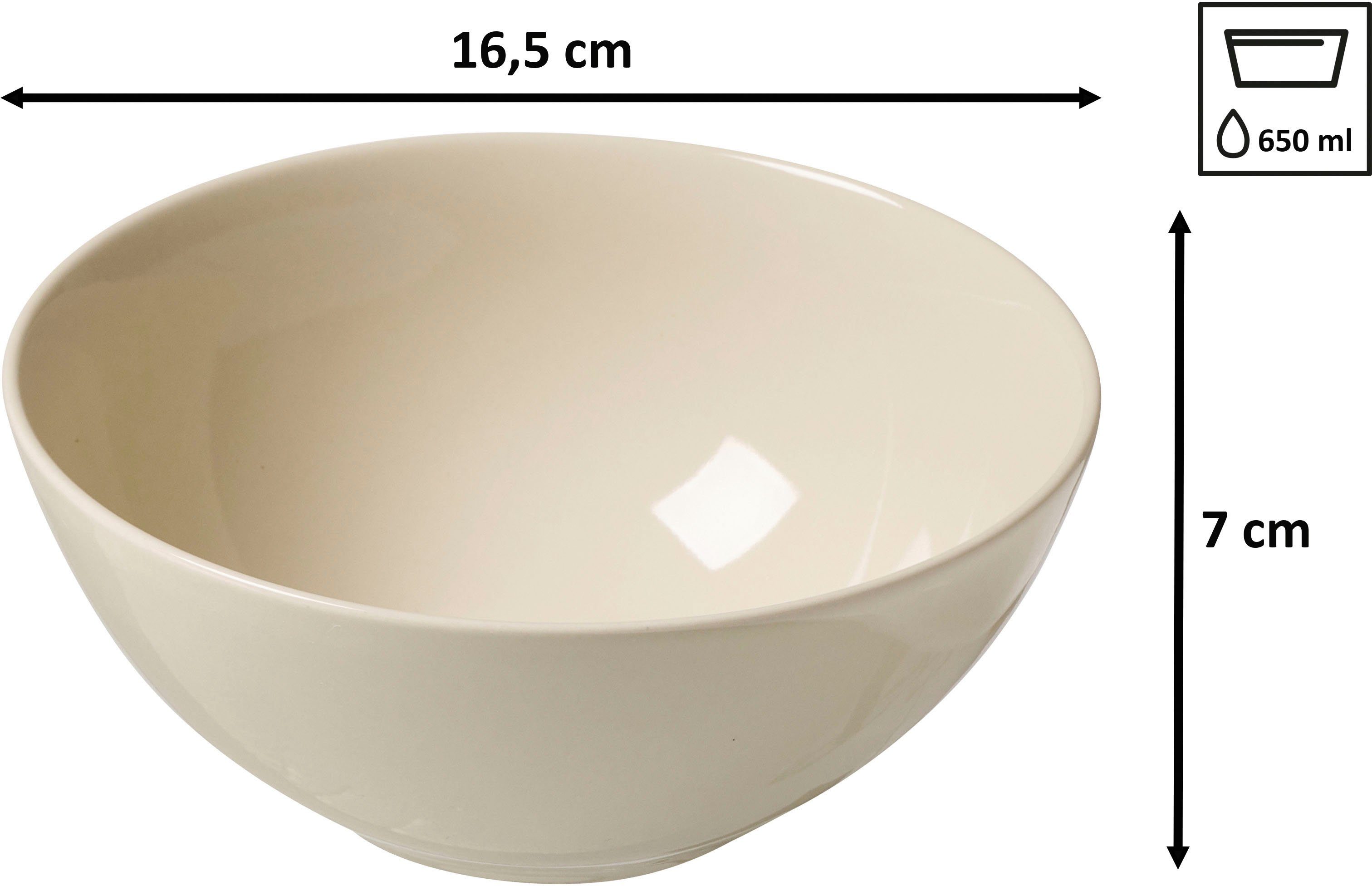 Ritzenhoff & Breker Kaffeeservice Cecina (12-tlg), 4 Personen, Steinzeug, Geschirr-Set, seidig schimmernde Farbglasur