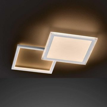WOFI LED Deckenleuchte LED Deckenleuchte Zenit in Aluminium-gebürstet 2x 13W 2000lm, keine Angabe, Leuchtmittel enthalten: Ja, fest verbaut, LED, warmweiss bis warmweiss, Deckenlampe, Deckenbeleuchtung, Deckenlicht