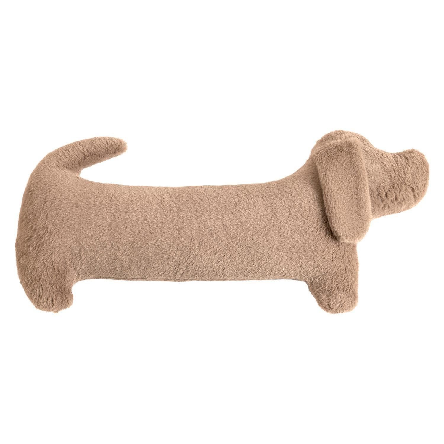 Magma Heimtex Dekokissen WALDI, Taupe, Polyester, waschbar, in Form eines Dackels, B 68 x H 30 x T 8 cm