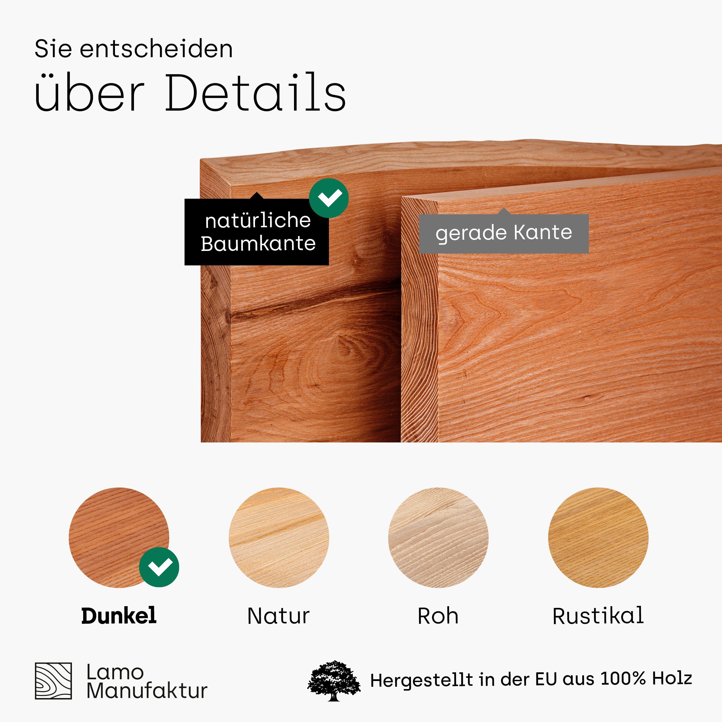 LAMO Manufaktur Esstischplatte LHB (Bürotisch, Esstischtischplatte), 40mm starke Massivholzplatte