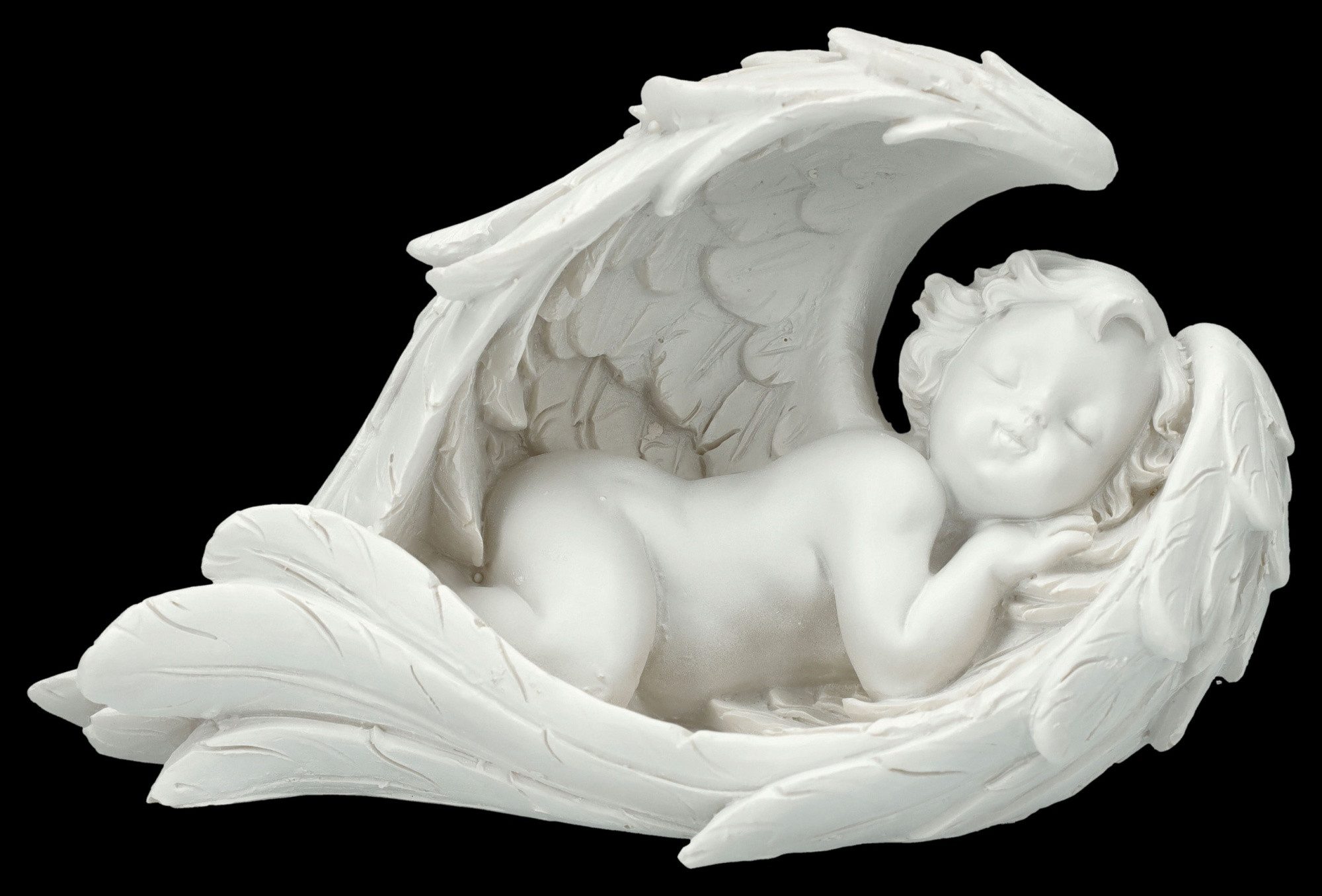 Figuren Shop GmbH Tierfigur Engel Figur – Schlafende Putten Deko Skulptur 2er Set 11 cm Dekoration