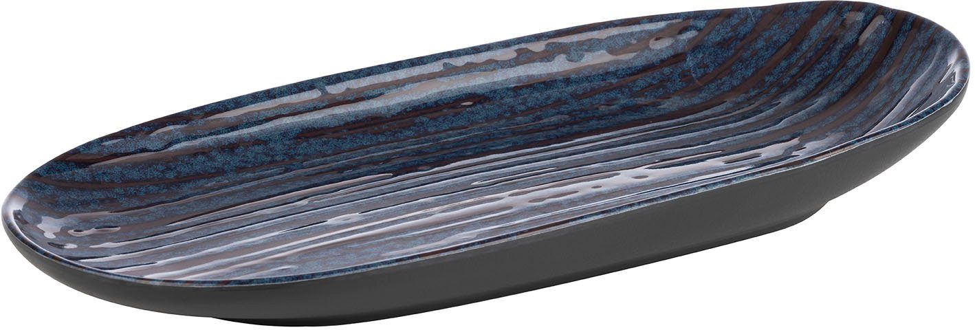 APS Kunststoffteller LOOPS, (1 St), bruchfestes Melamin, 28x13,5cm, H:4cm